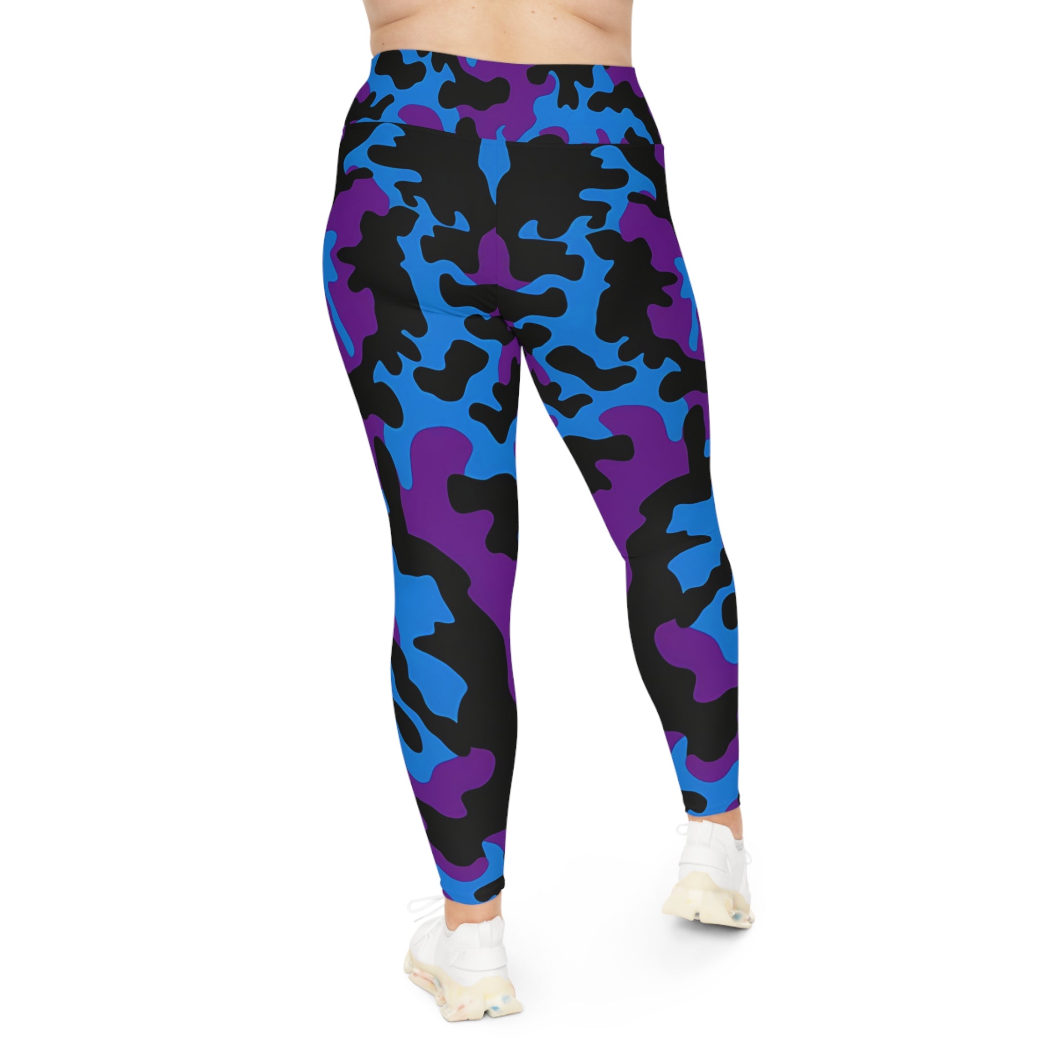 Bold Camo Plus Size Leggings for Active Comfort - Angel Body