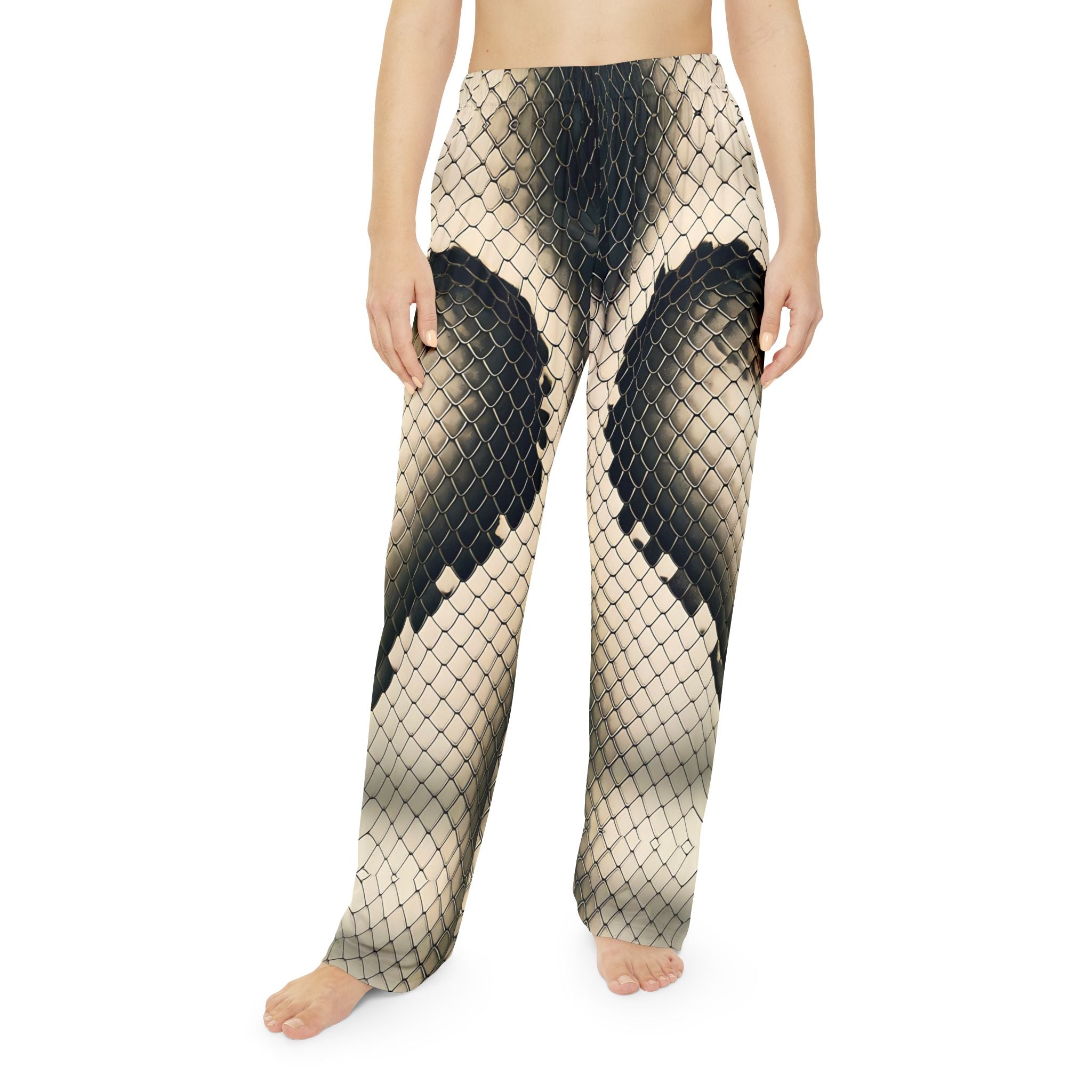 Stylish Snake Print Women's Pajama Pants - Comfortable Lounge Wear - Angel Body