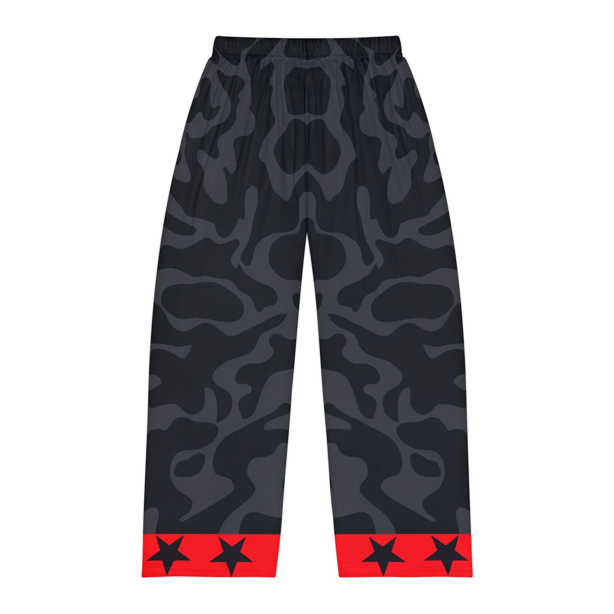 Men's Camo Pajama Pants with Star Accents - Comfortable Loungewear for Relaxation