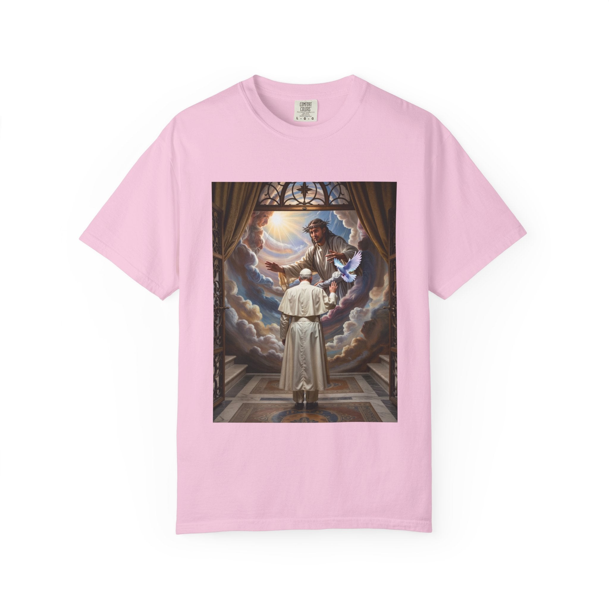 Artistic Unisex Garment-Dyed T-shirt - Divine Inspiration Design - Angel Body