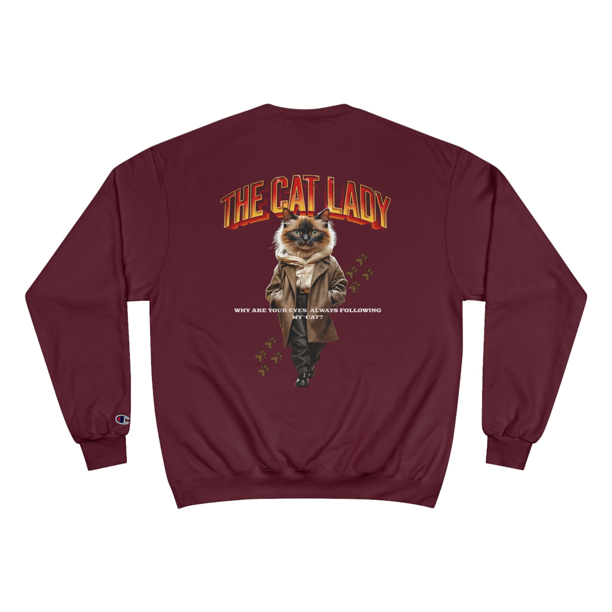 Cat Lady Champion Sweatshirt - Angel Body