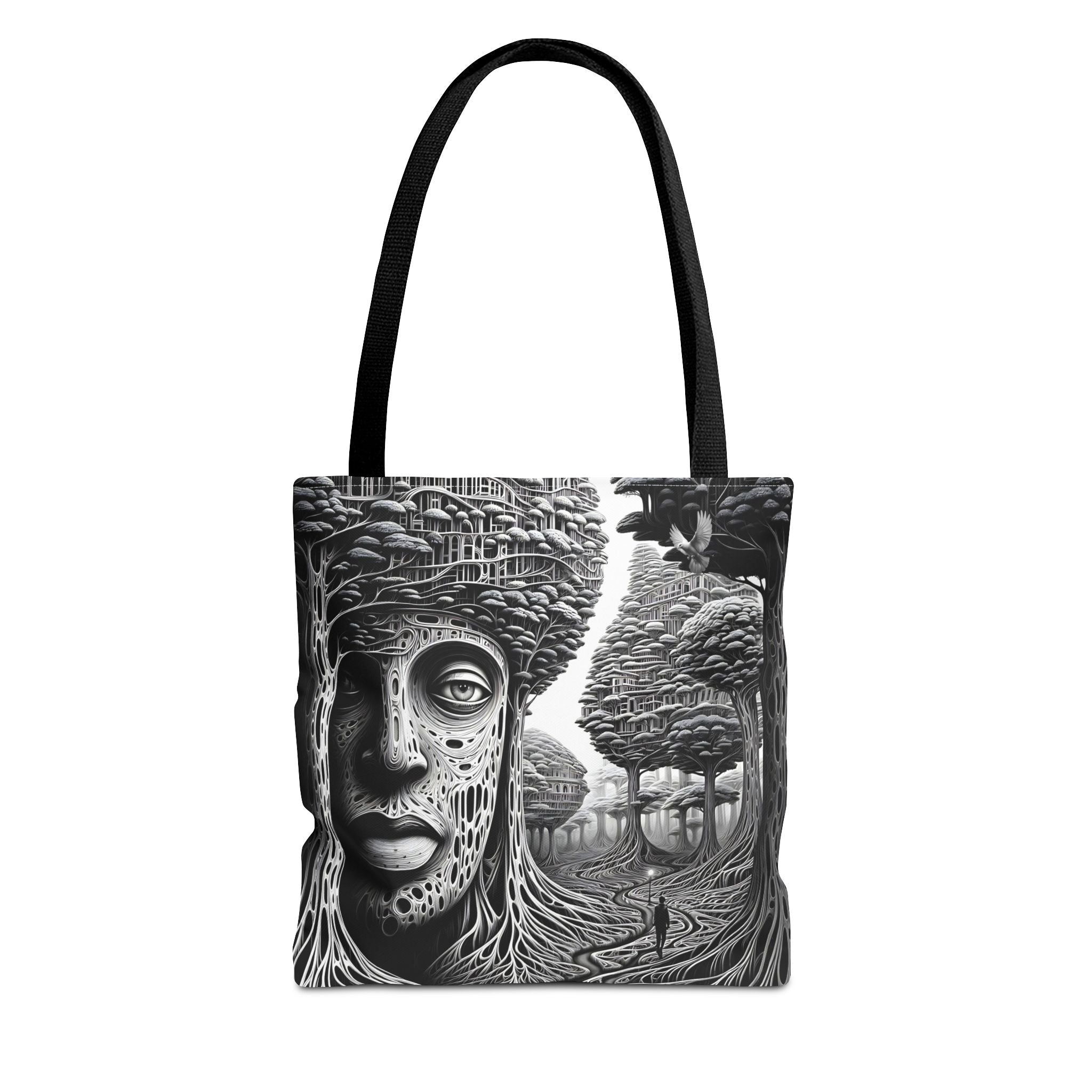 Elegant Crane Tote Bag - Artistic Nature Design for Daily Use and Celebrations - Angel Body