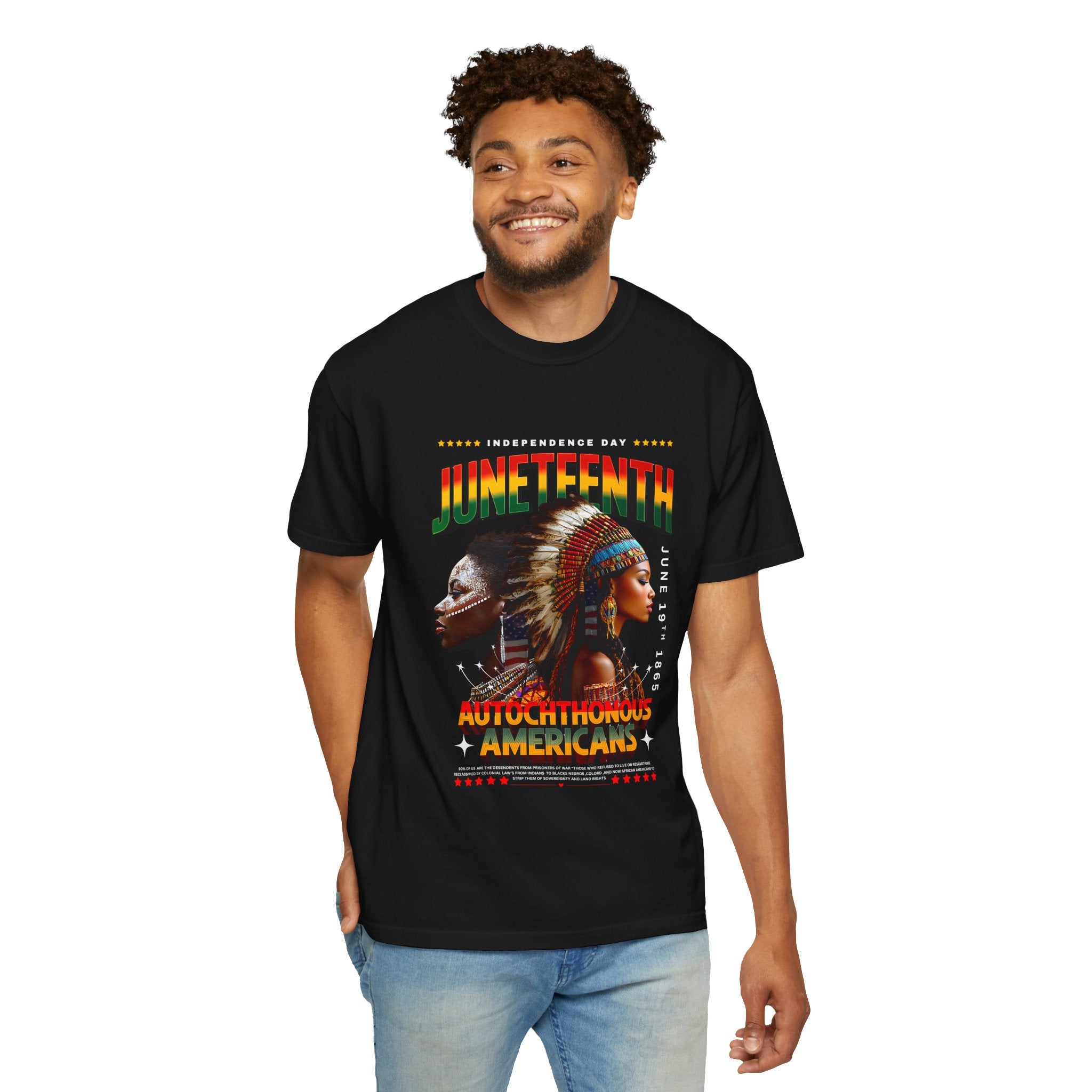 Juneteenth Celebration T-Shirt, Unisex Garment-Dyed Tee, Inclusive Pride Apparel, Heritage Shirt, Freedom Festival Wear - Angel Body