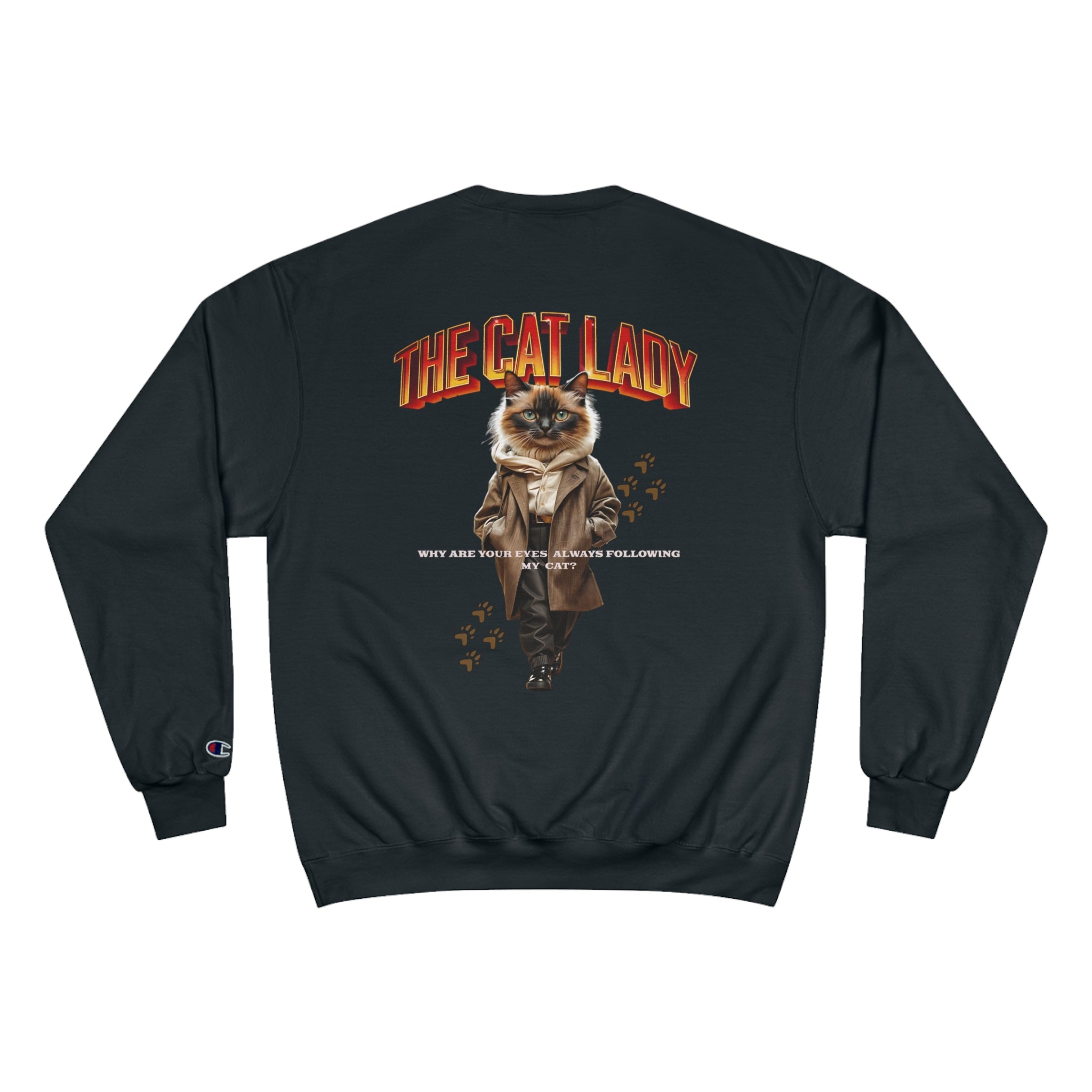 Cat Lady Champion Sweatshirt - Angel Body