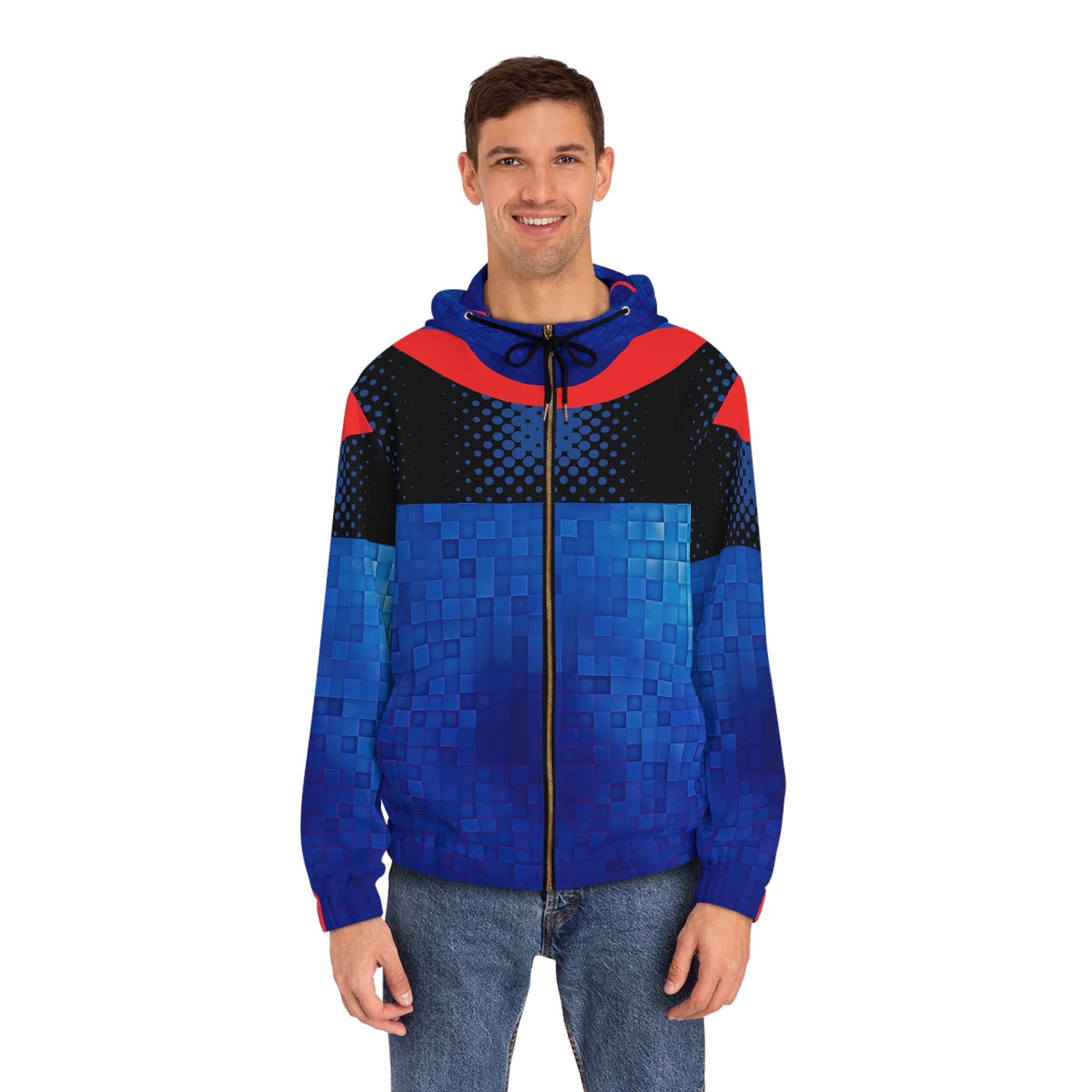Men's Full-Zip Hoodie - Dream Bigger Hustle Harder 2025 Graphic - Angel Body