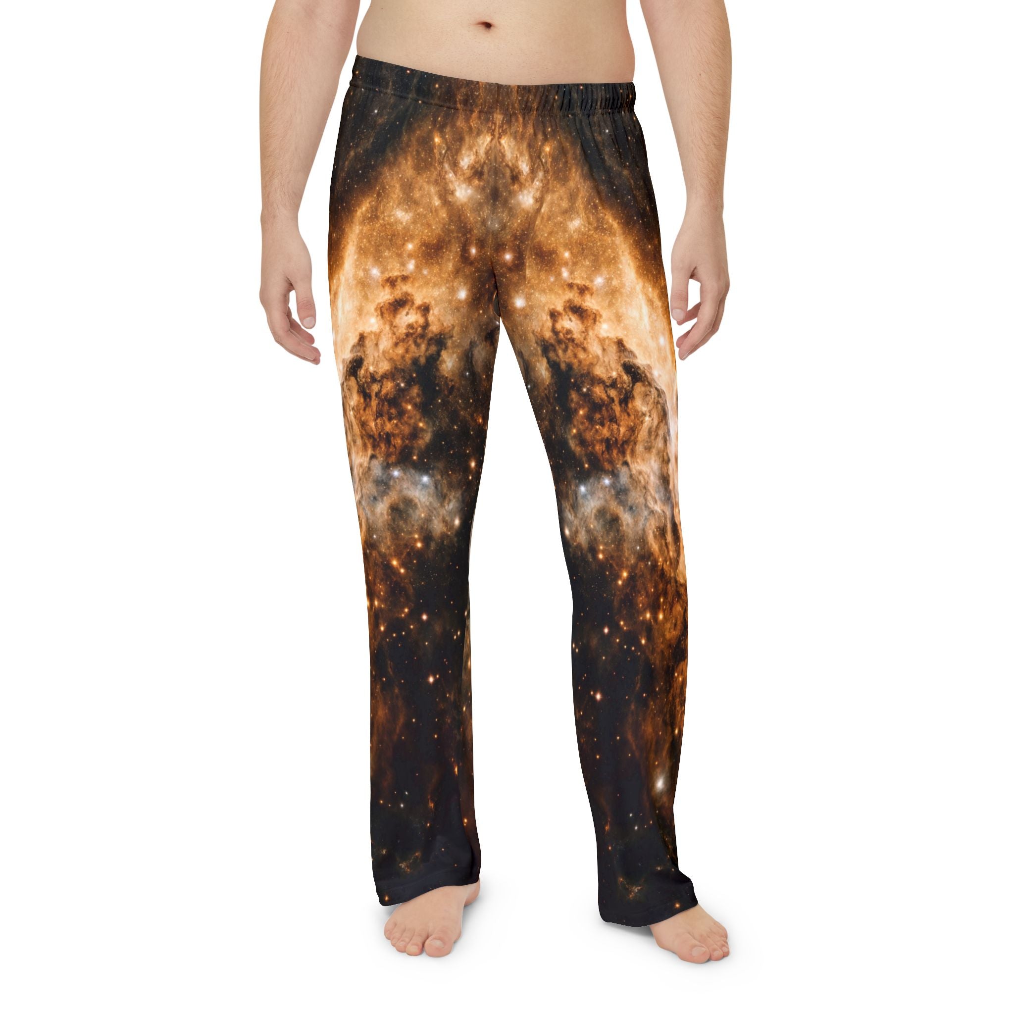 Cosmic Galaxy Men's Pajama Pants - Soft and Relaxing Sleepwear - Angel Body