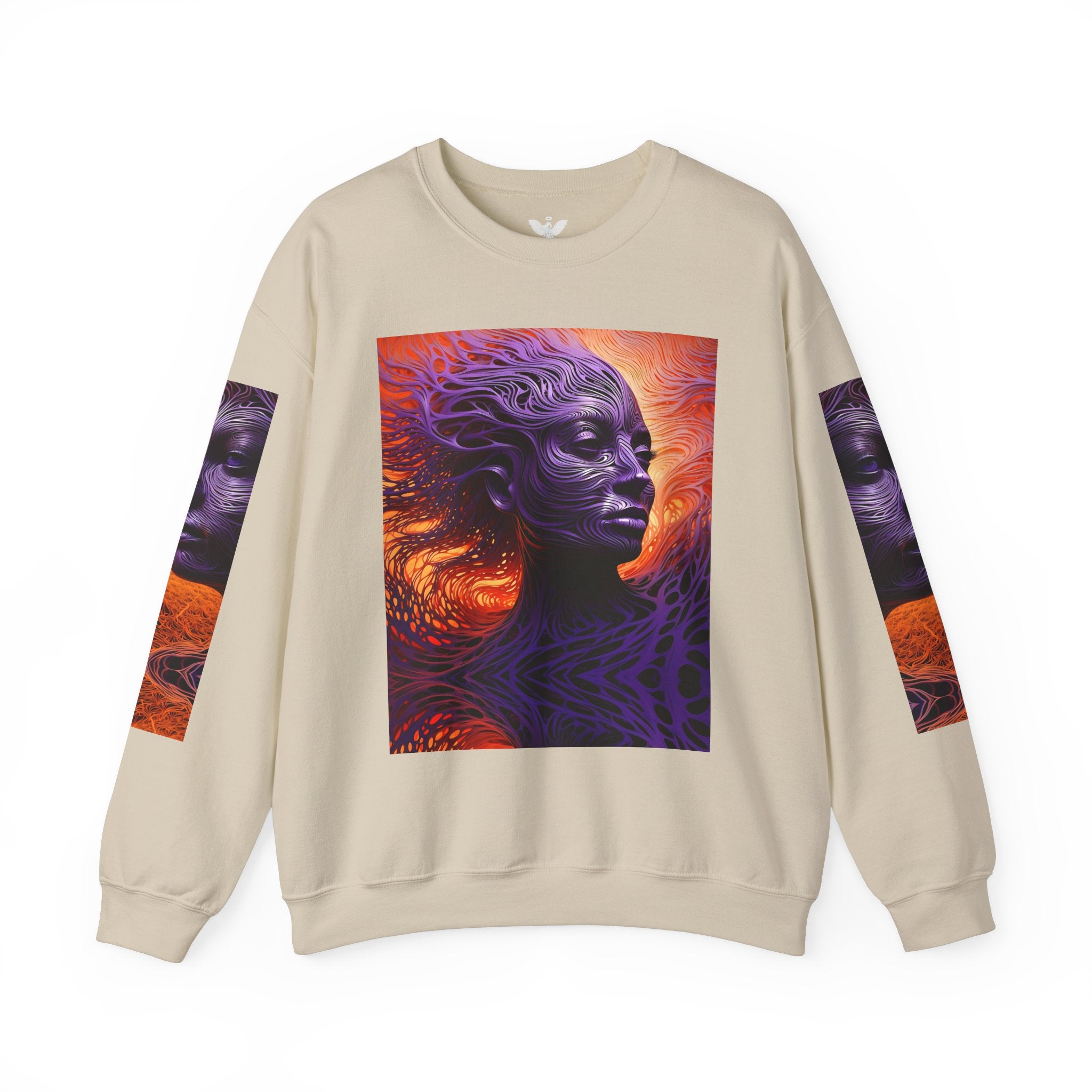 Purple Wind Mystical Abstract Unisex Sweatshirt - Angel Body