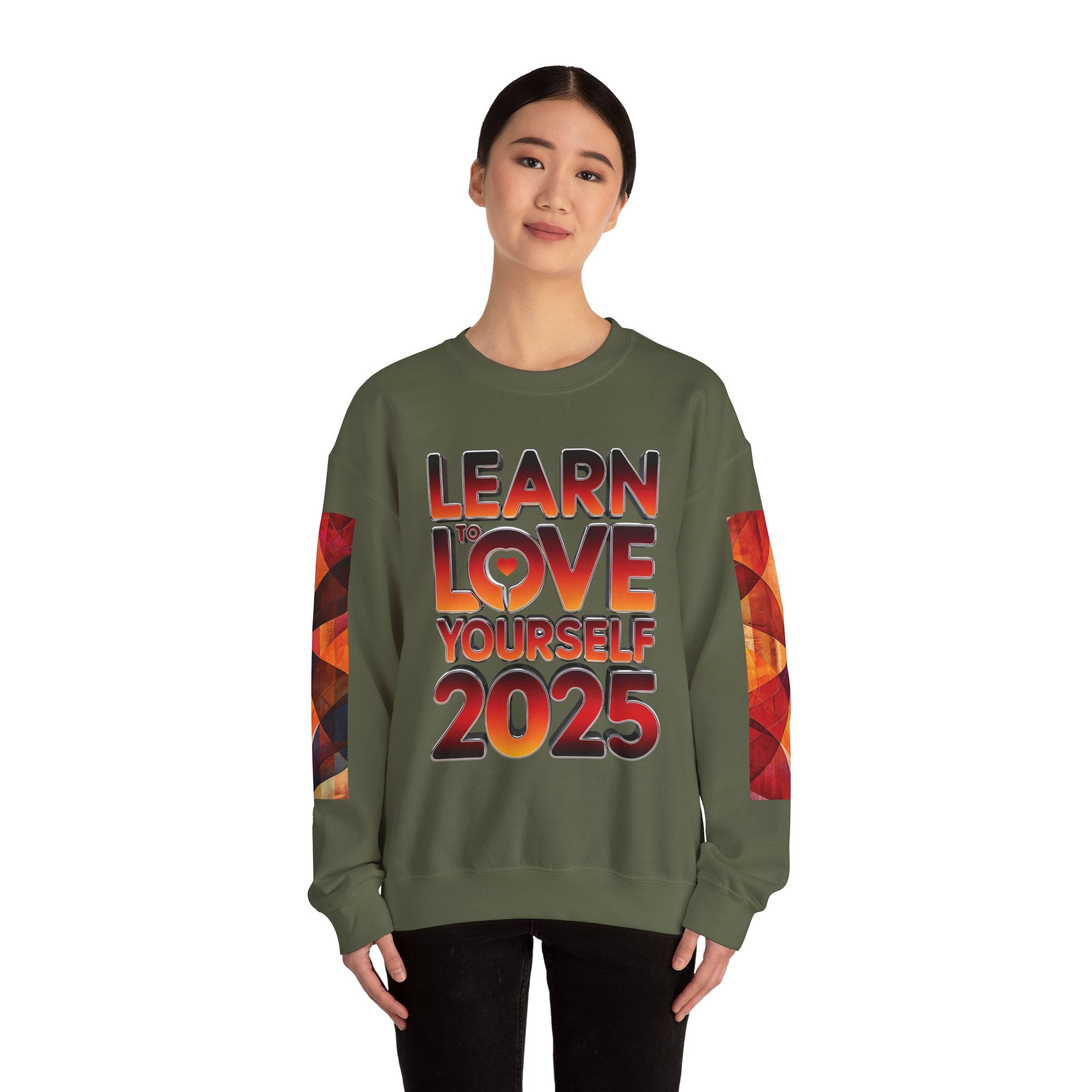 Learn to Love Yourself 2025 Crewneck Sweatshirt - Angel Body