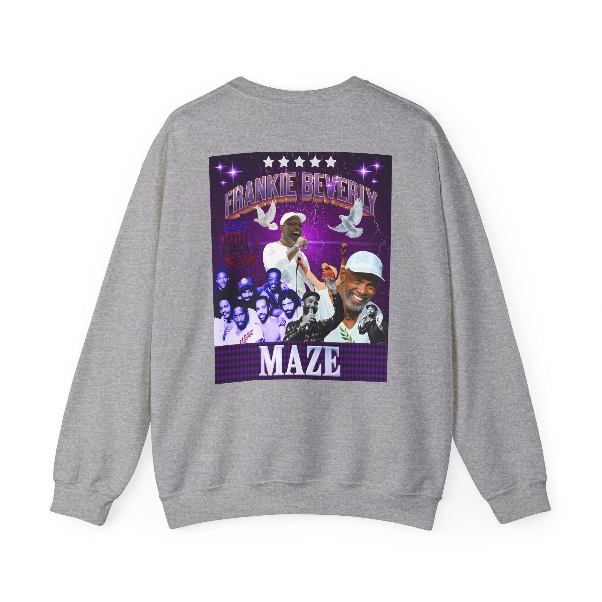 Limited Edition Frankie Beverly collage Crewneck Sweatshirt - Retro style Music Tribute to a Legendary soul singer - Angel Body