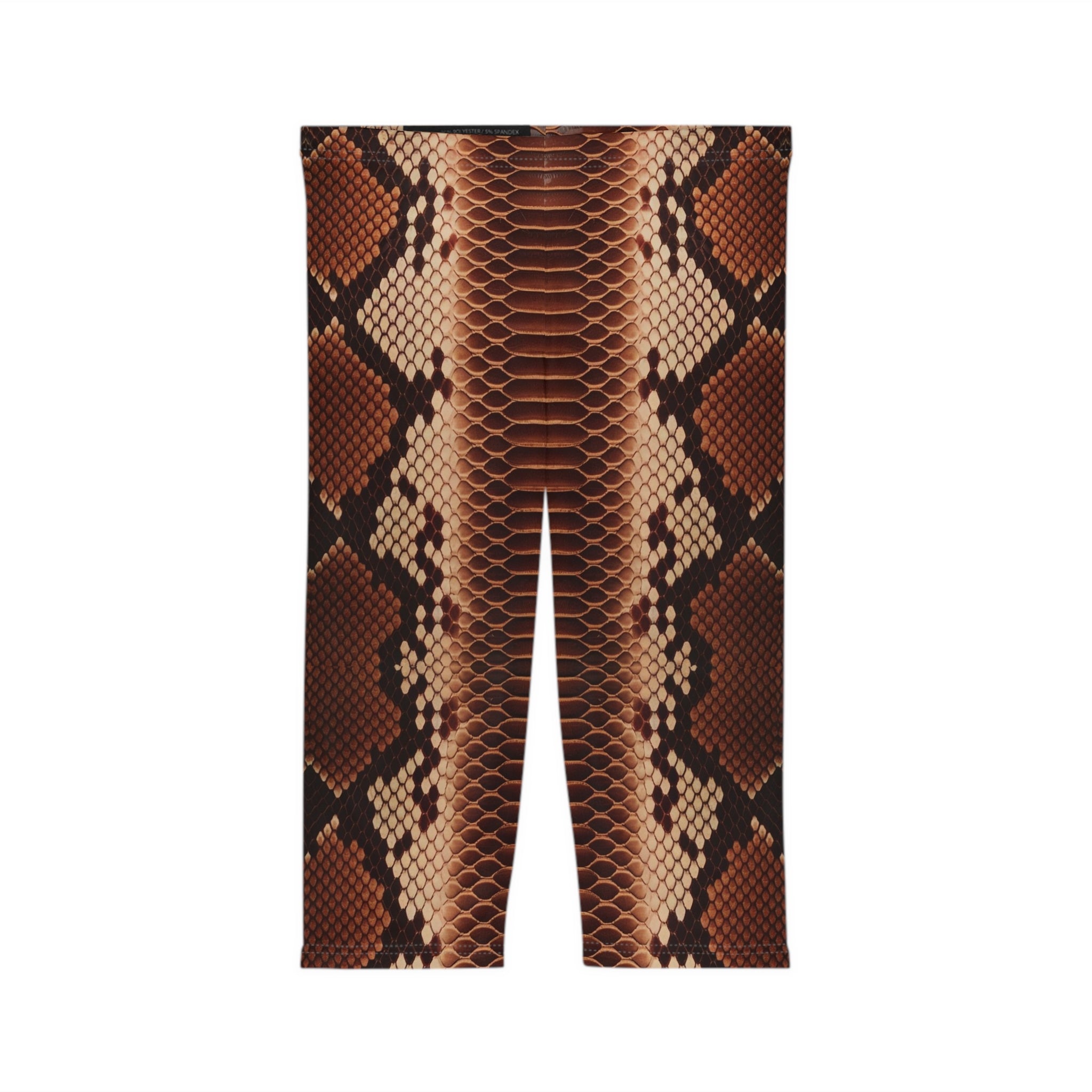 Stylish Python Print Women’s Capri Leggings | Trendy Fitness Wear - Angel Body