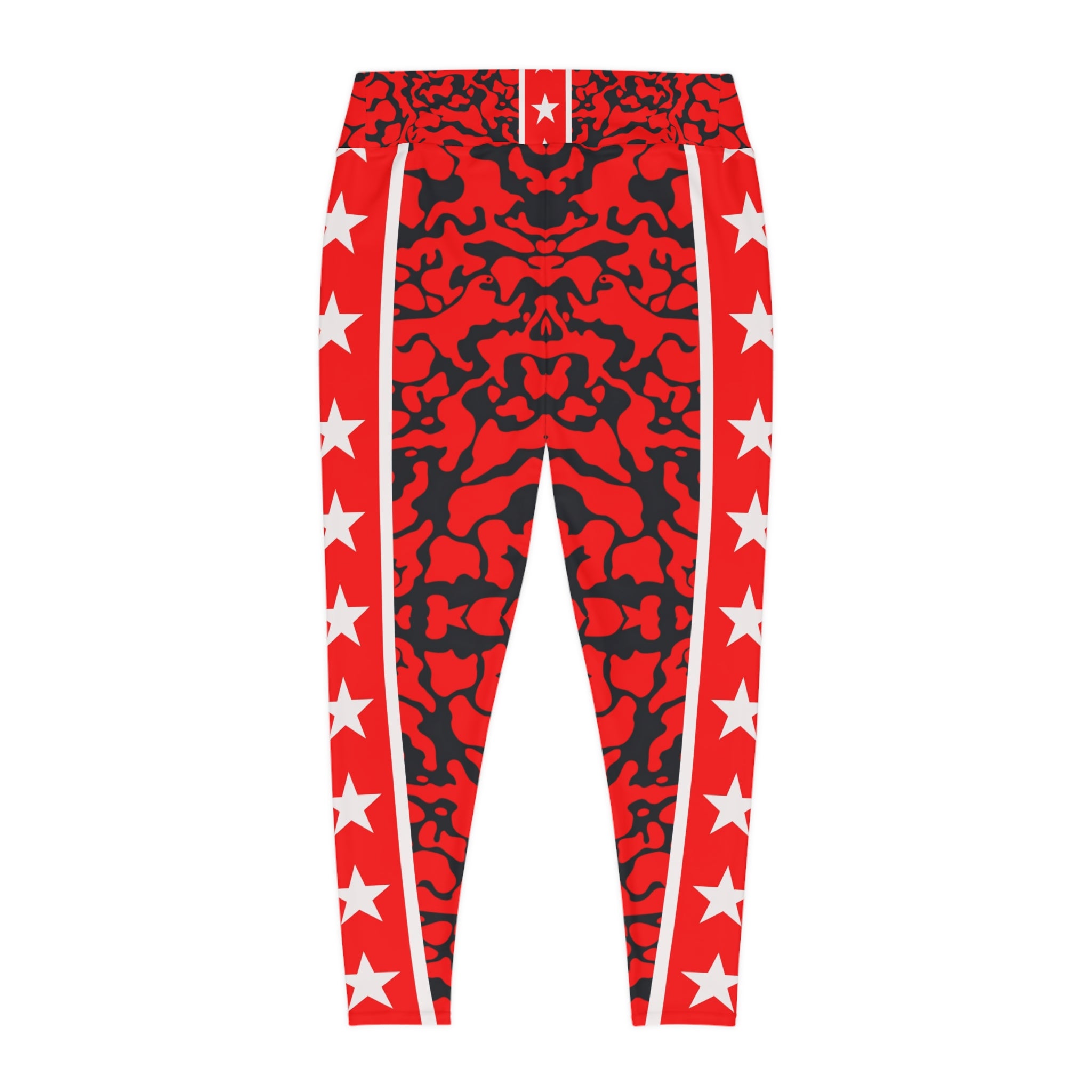 Woman Bold Plus Size Leggings with Star Pattern | Comfortable Fitness and Lounge Wear - Angel Body