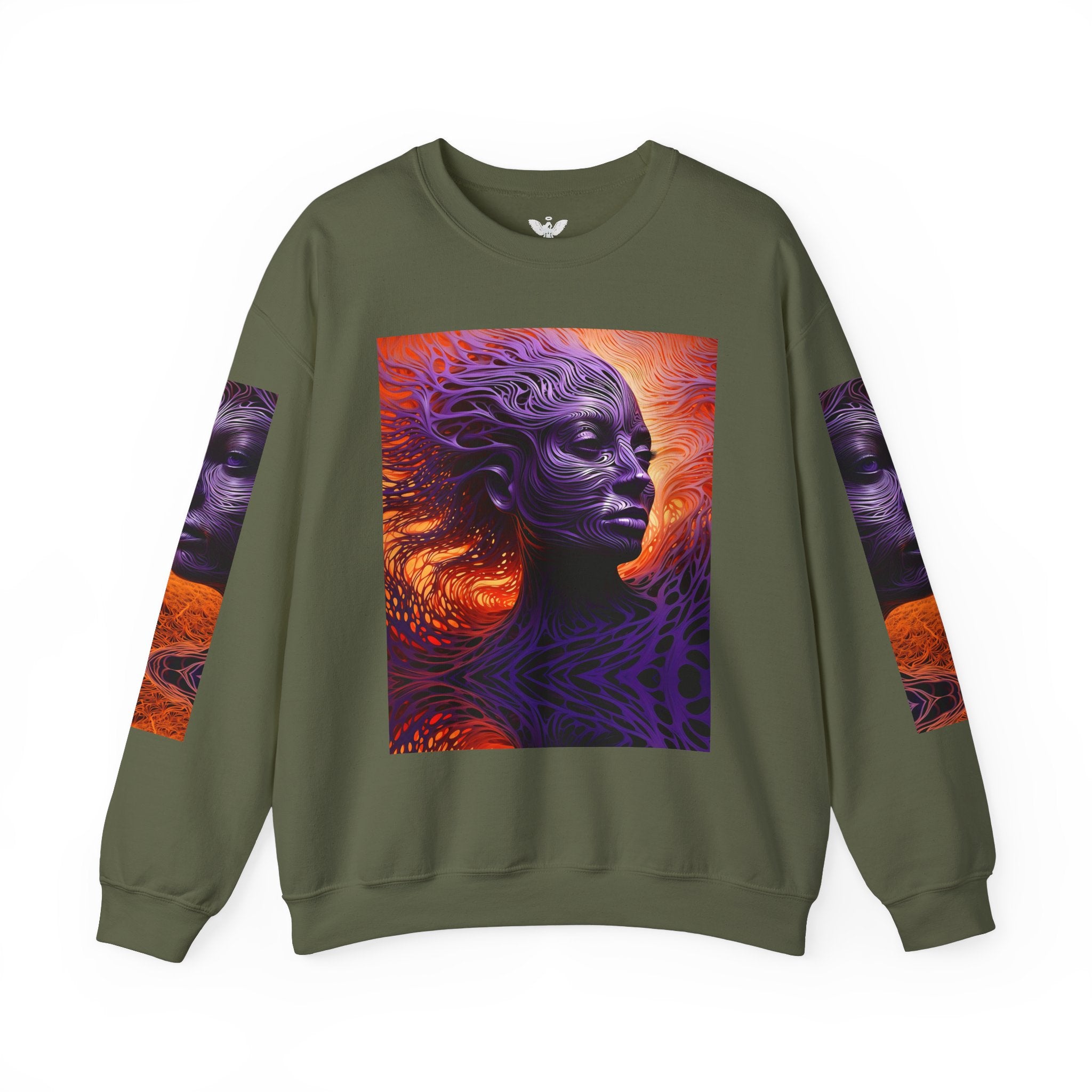 Purple Wind Mystical Abstract Unisex Sweatshirt - Angel Body
