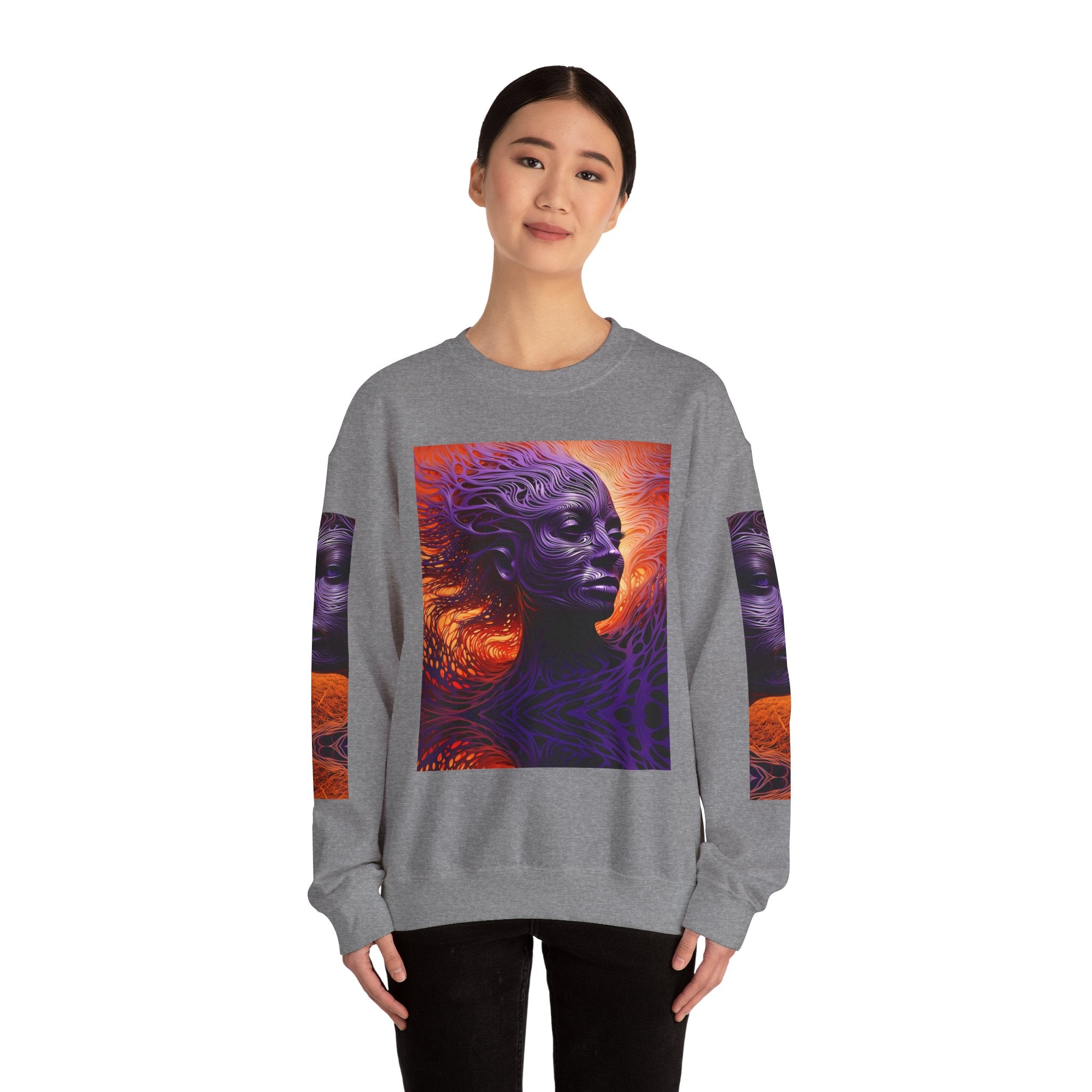 Purple Wind Mystical Abstract Unisex Sweatshirt - Angel Body