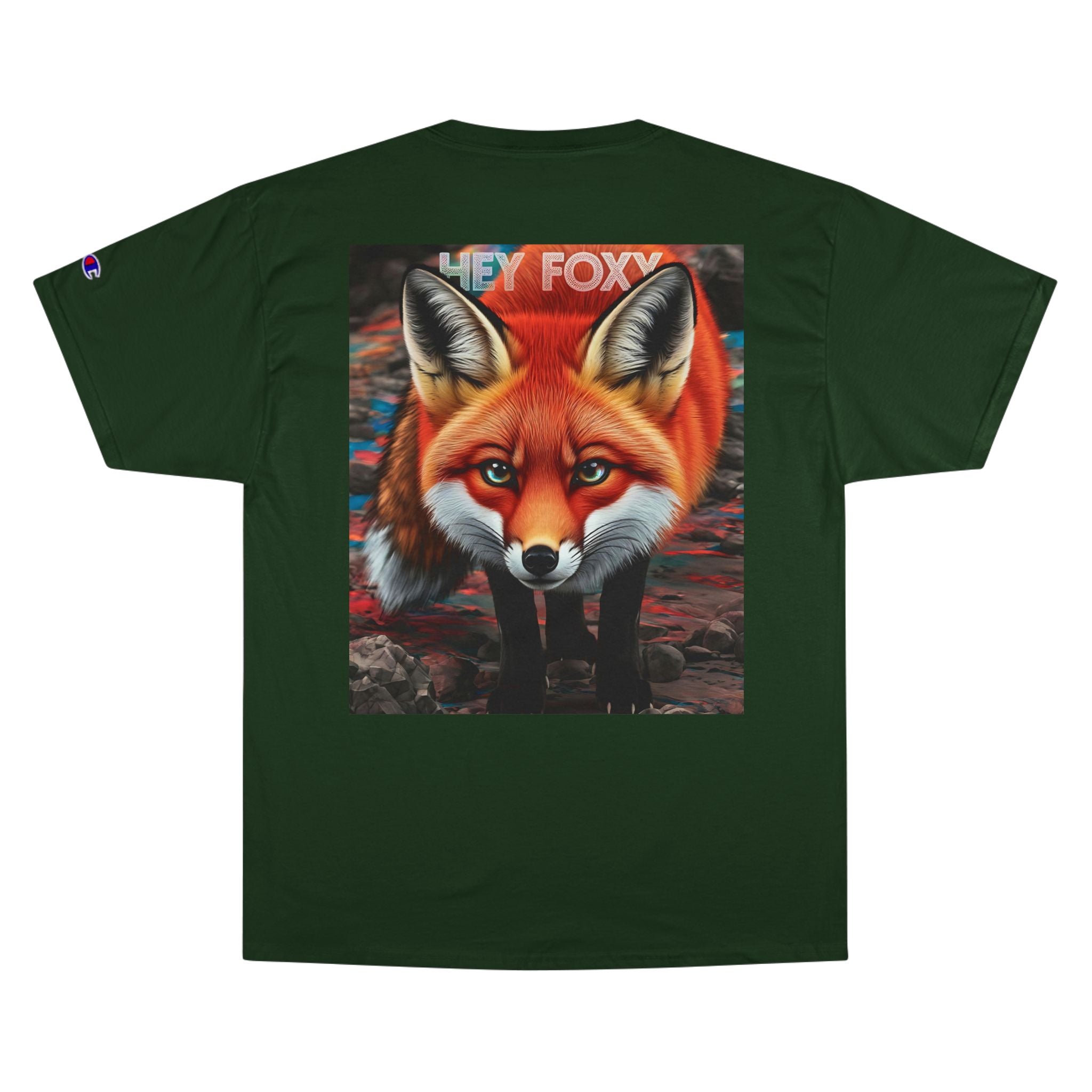 Hey Foxy Champion T-Shirt – Cute Fox Graphic Tee for Nature Lovers - Angel Body