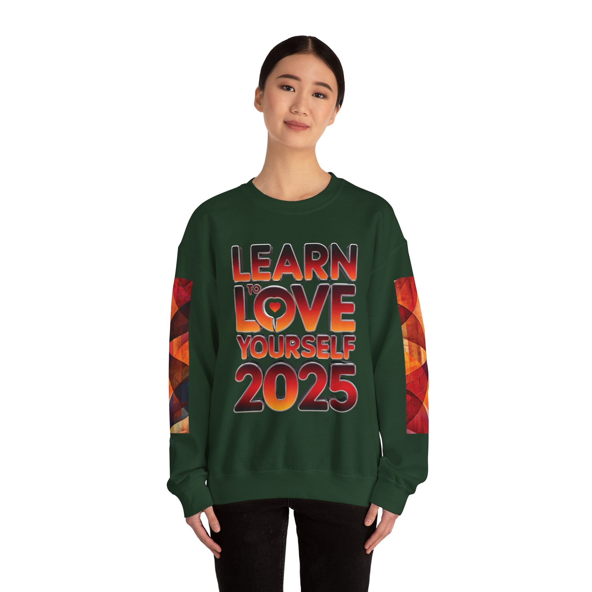 Learn to Love Yourself 2025 Crewneck Sweatshirt - Angel Body