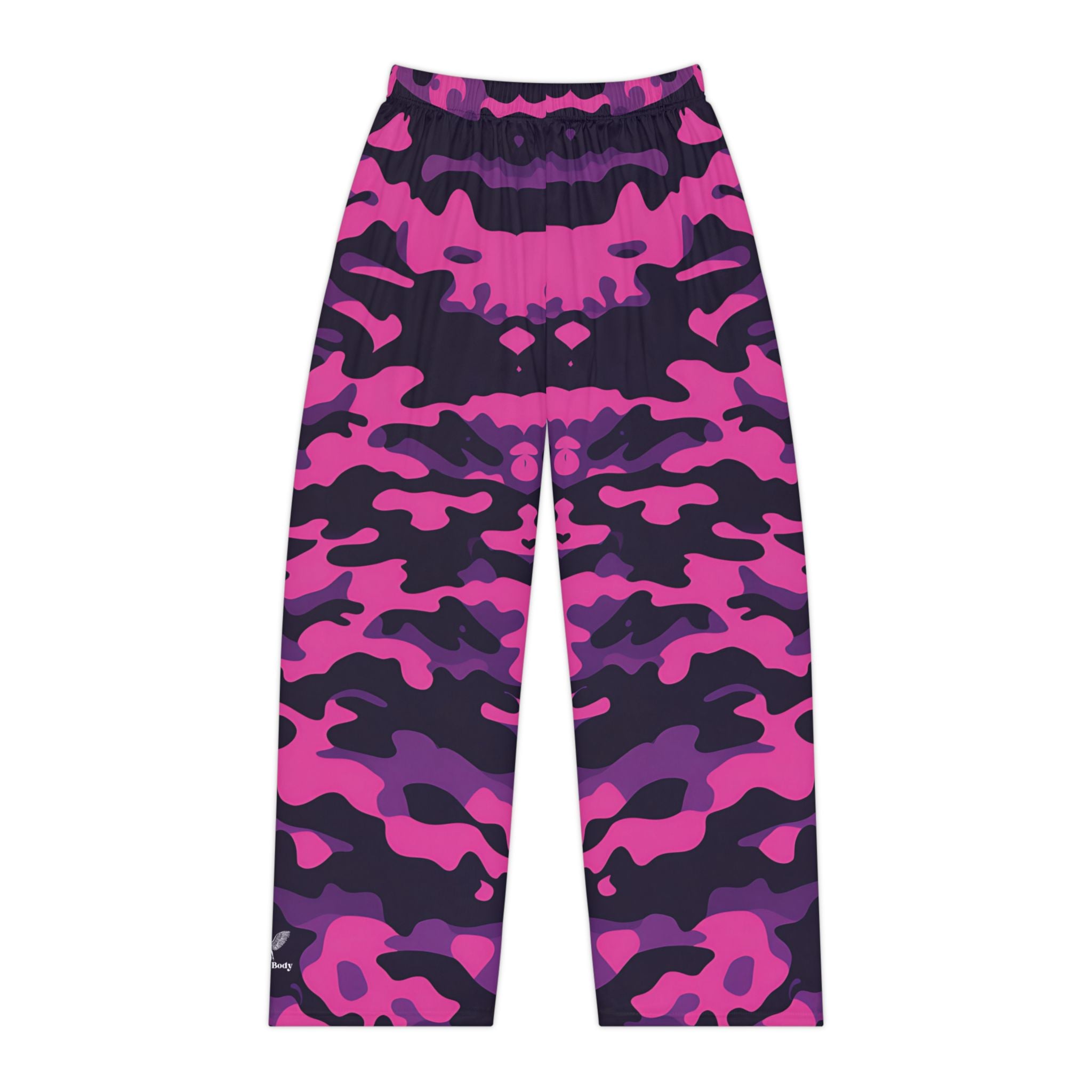 Trendy Women's Pink Camo Pajama Pants for Cozy Nights - Angel Body