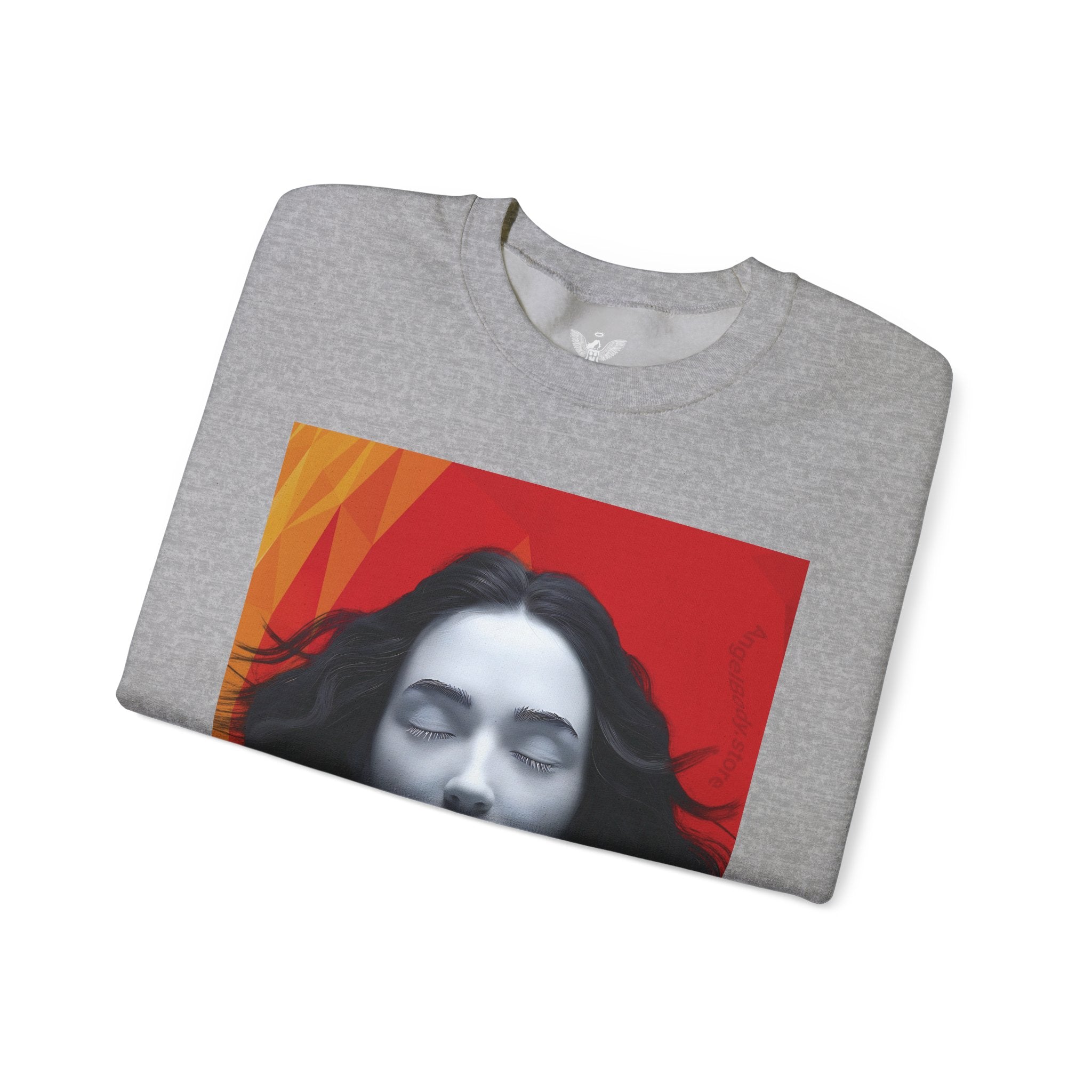 Abstract Art & Floral Sweatshirt - Angel Body