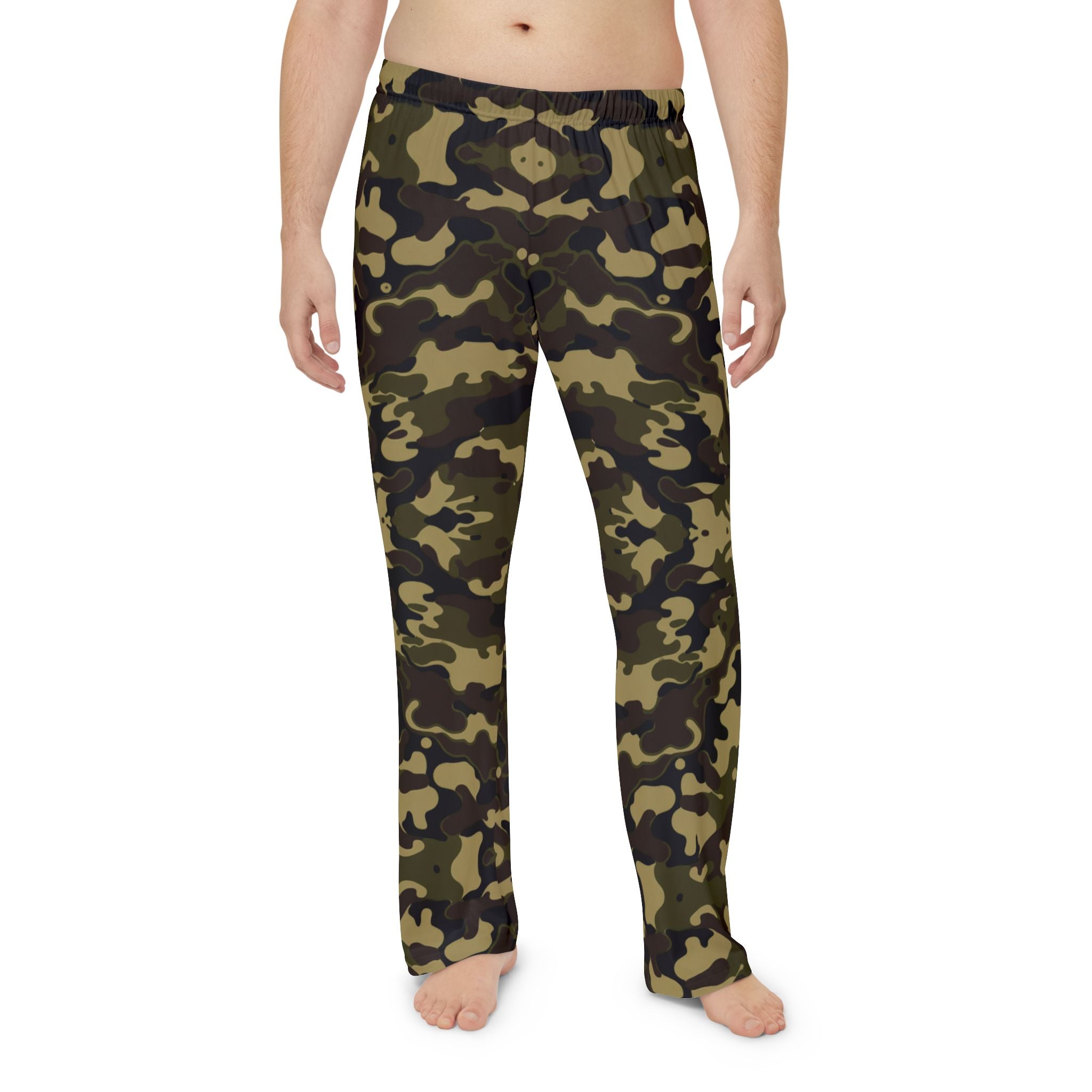 Comfortable Camouflage Men's Pajama Pants for Relaxation & Sleep - Angel Body