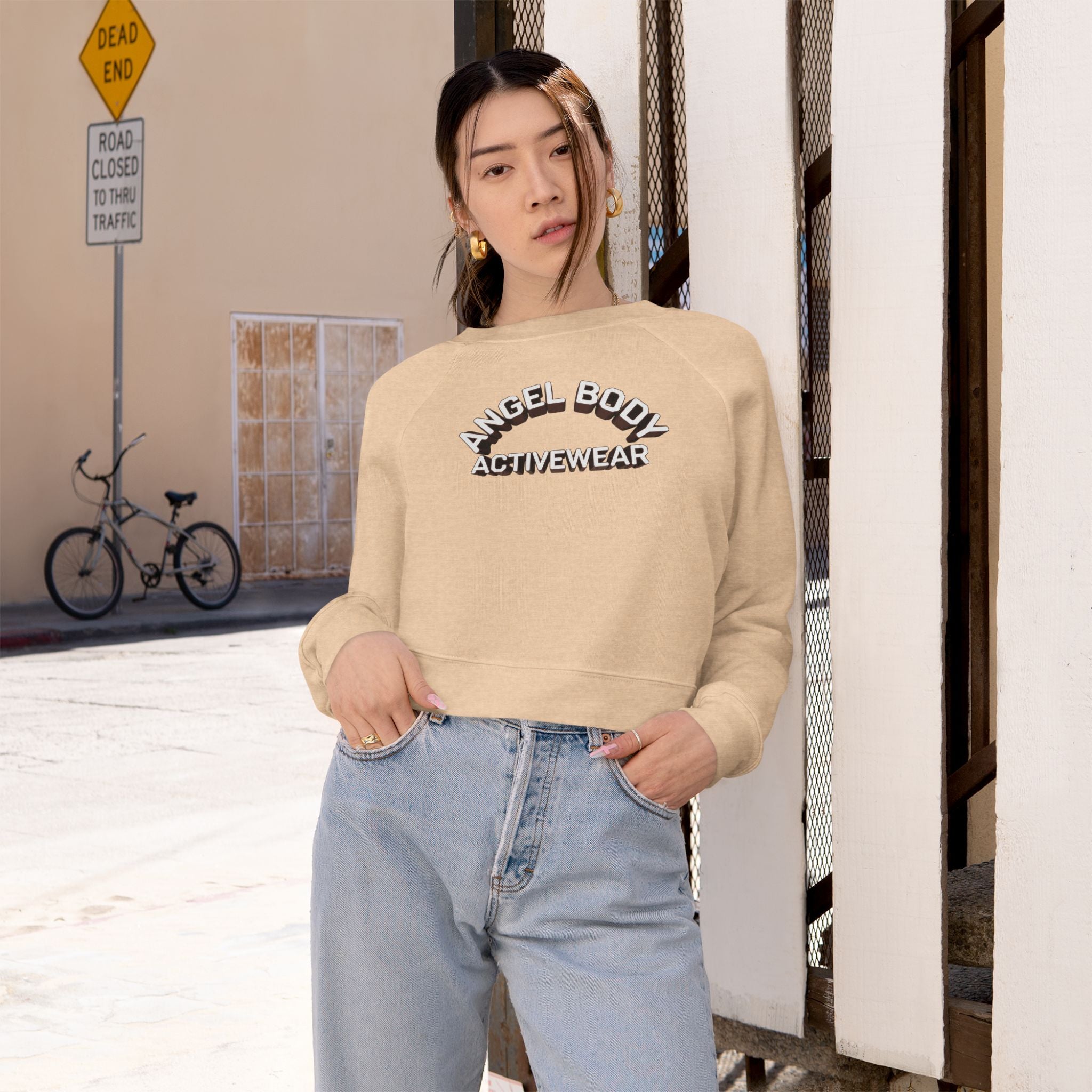 Cropped Fleece Pullover - 'Angel Body' Activewear for Stylish Comfort - Angel Body