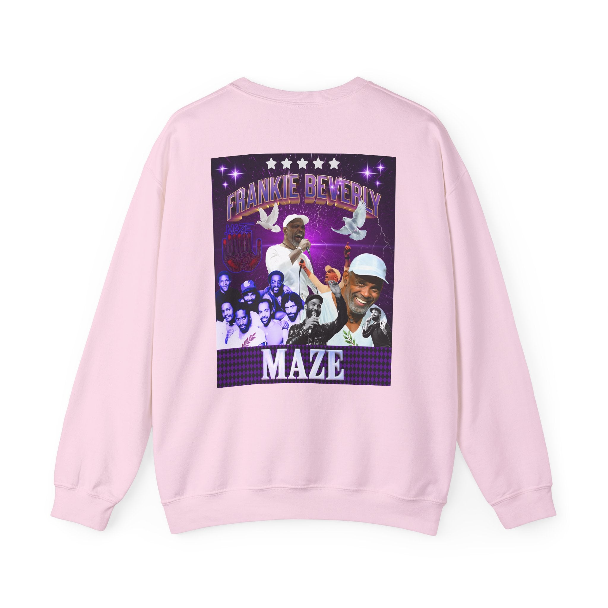 Limited Edition Frankie Beverly collage Crewneck Sweatshirt - Retro style Music Tribute to a Legendary soul singer - Angel Body