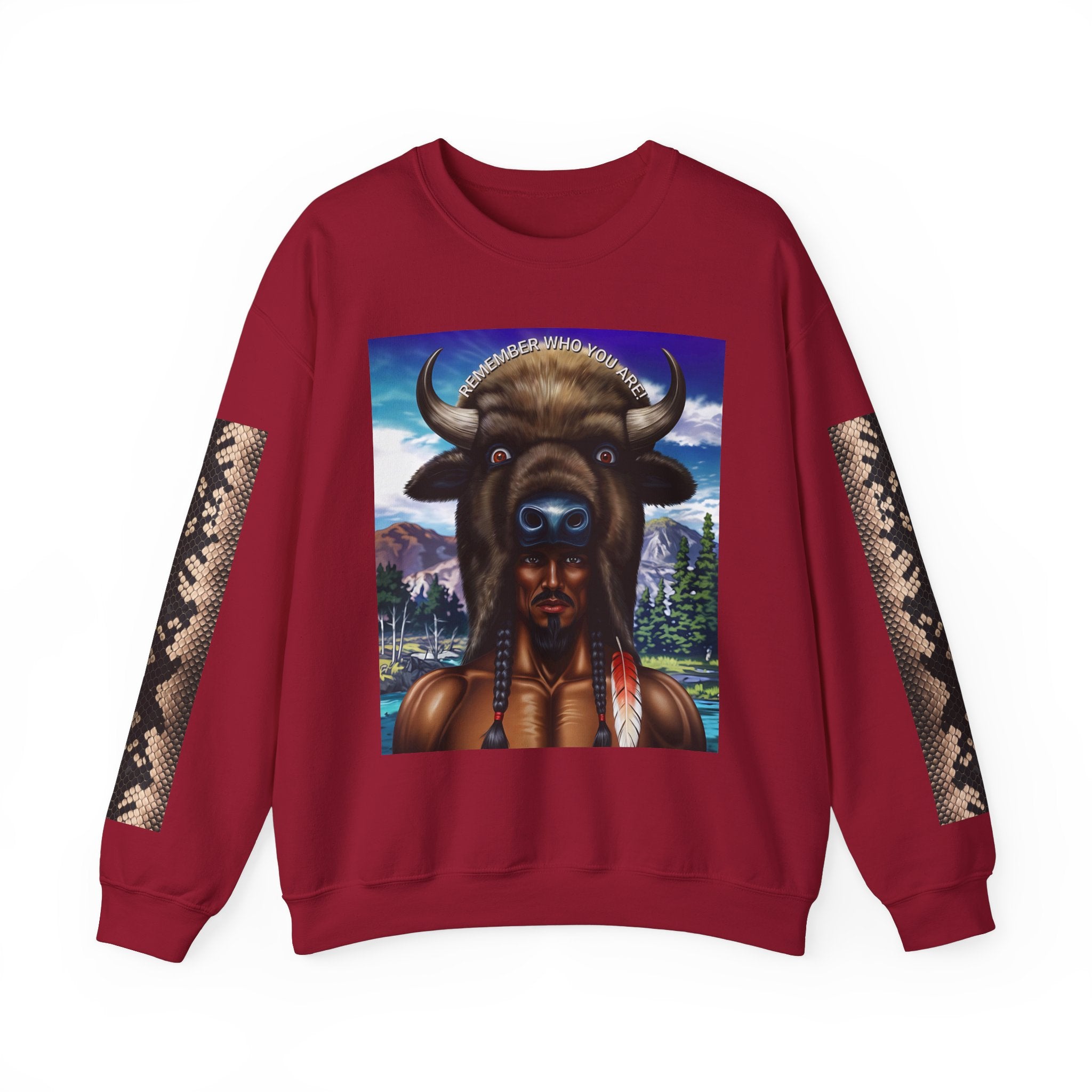 Native American Spirit Crewneck Sweatshirt - Unisex Heavy Blend™ - Angel Body