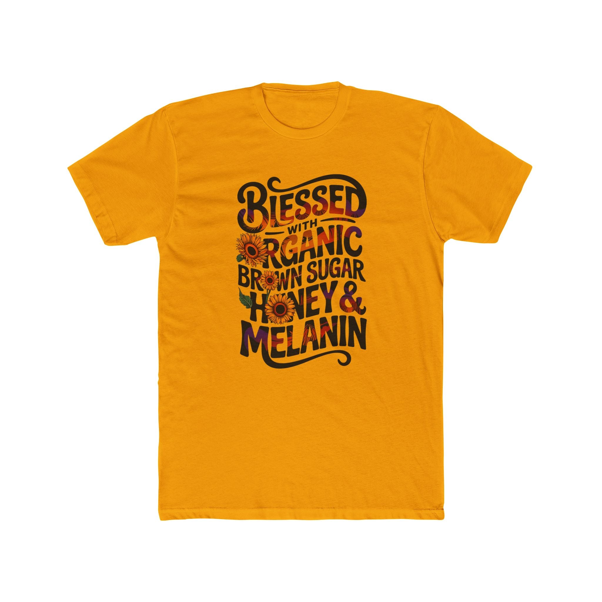 Blessed Organic Cotton Crew Tee - Celebrating Melanin & Natural Beauty