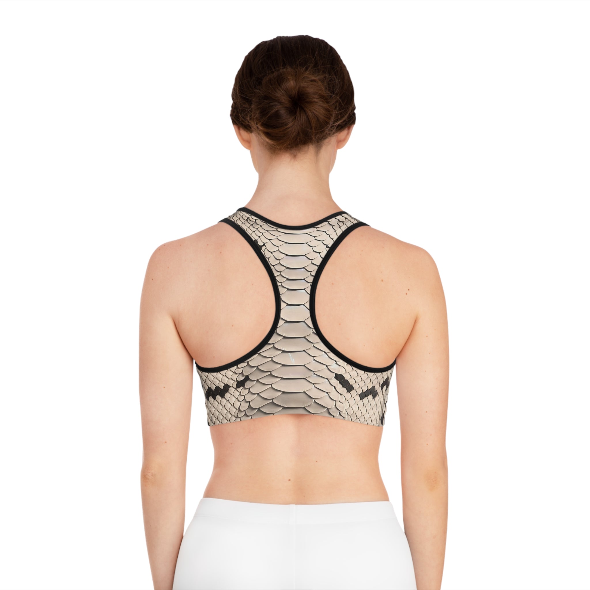 Stylish Snake Print Sports Bra for Athleisure and Activewear