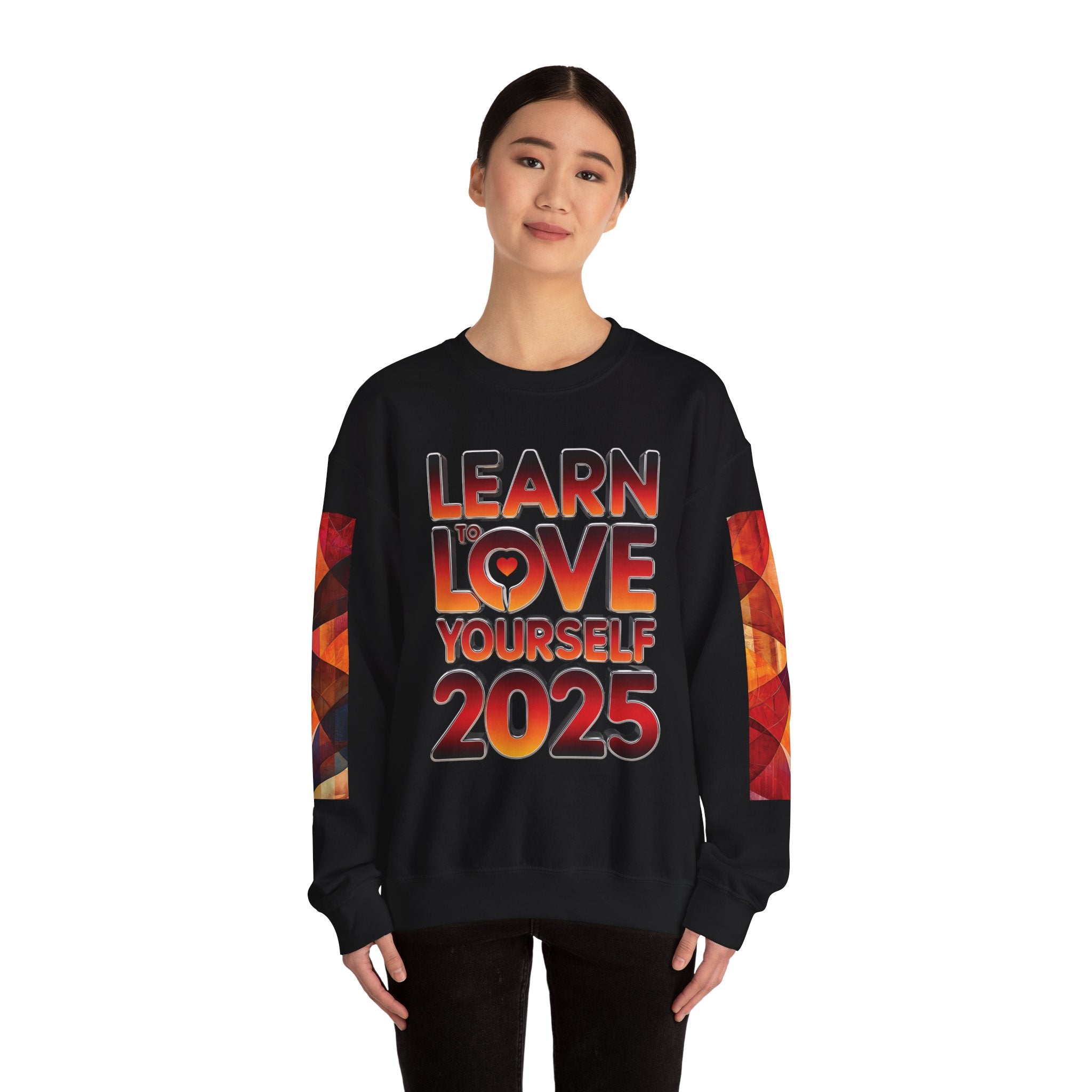 Learn to Love Yourself 2025 Crewneck Sweatshirt - Angel Body