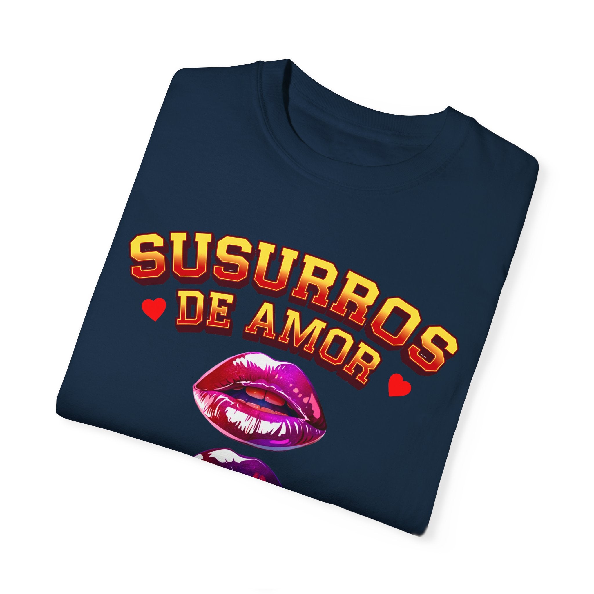 Unisex Artistic Lip Print T-Shirt - 'Susurros de Amor' - Angel Body
