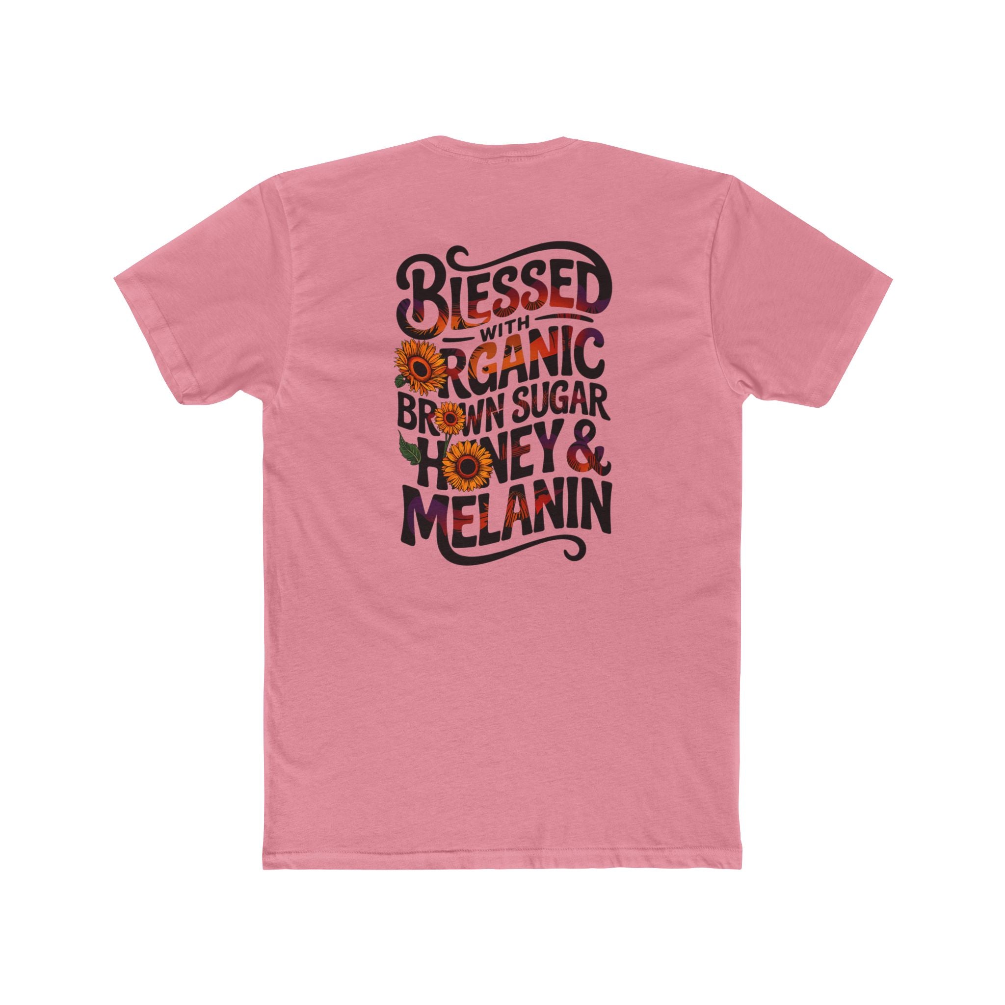 Blessed Organic Cotton Crew Tee - Celebrating Melanin & Natural Beauty