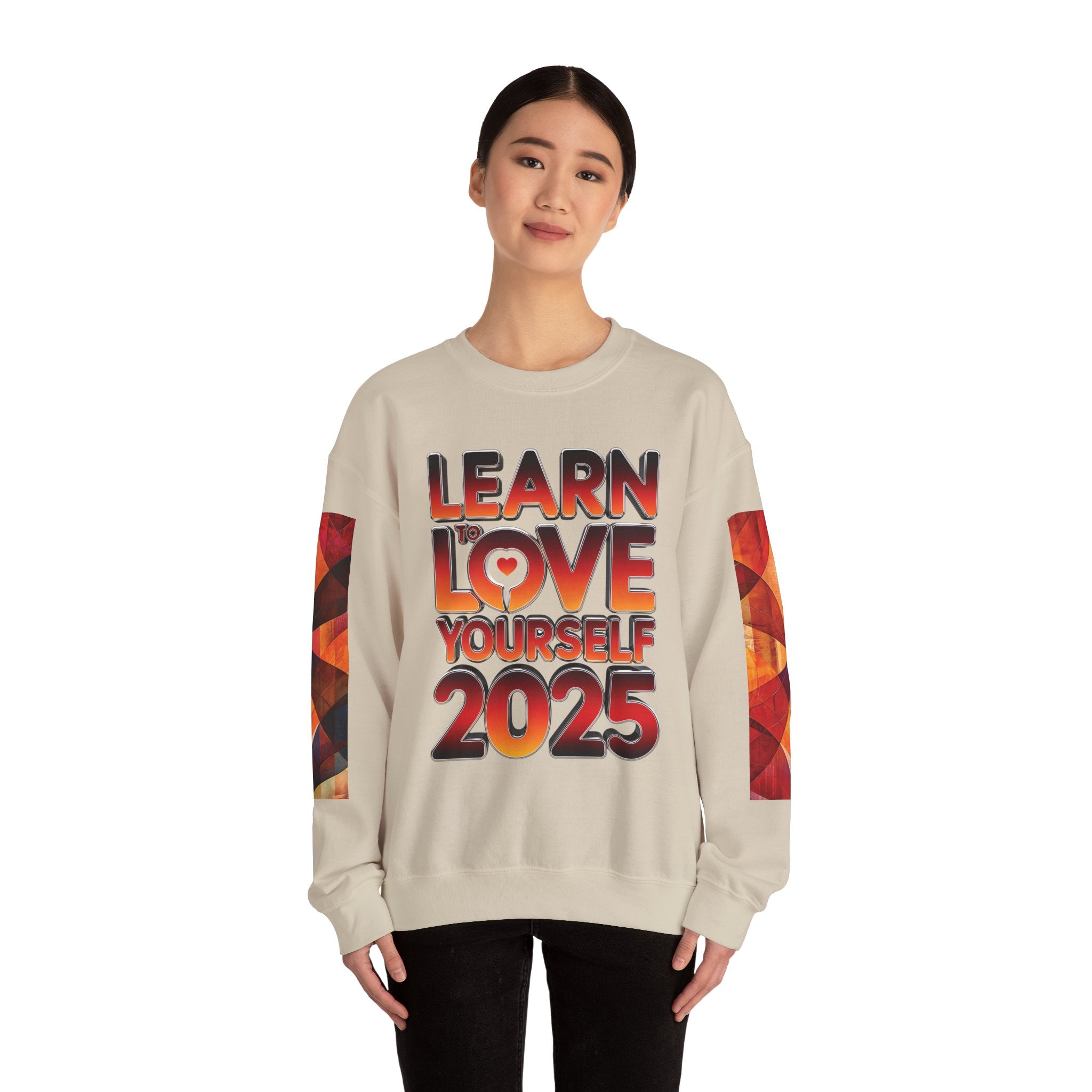 Learn to Love Yourself 2025 Crewneck Sweatshirt - Angel Body