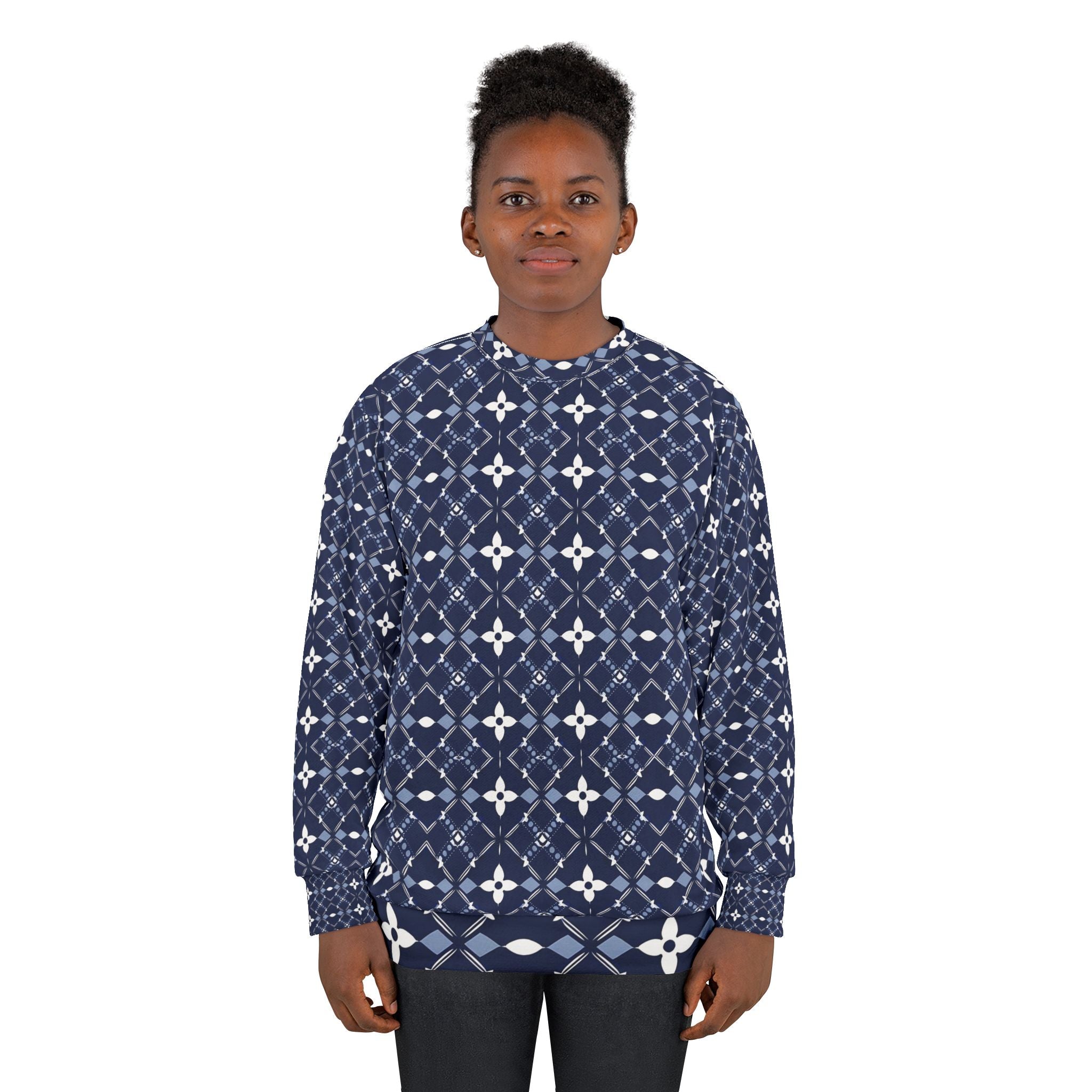 Cozy Floral Pattern Unisex Sweatshirt, Perfect for Casual Outings, Gifts for Friends, Fall Fashion, Layering Piece, Everyday Comfort