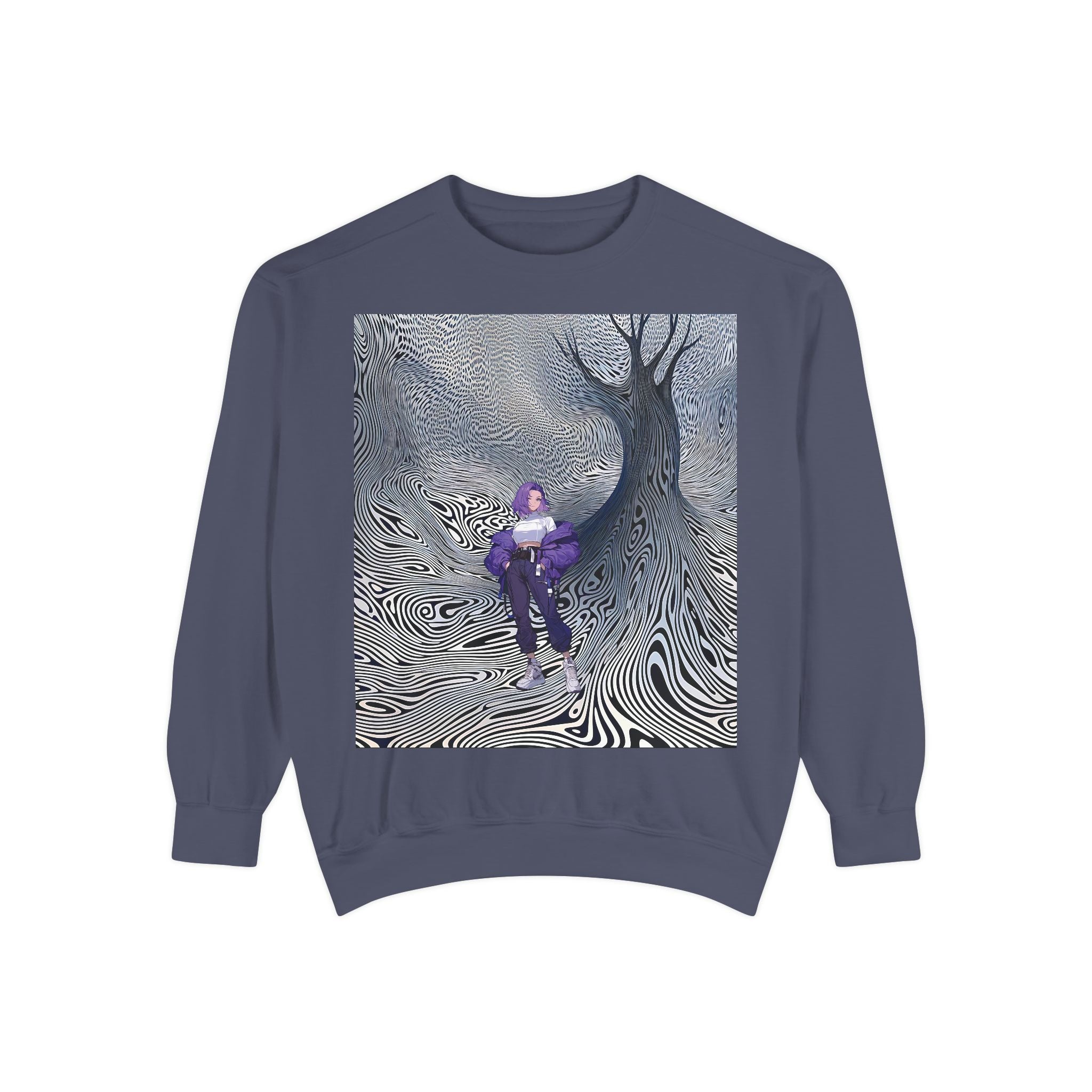 Unisex Garment-Dyed Sweatshirt - Cozy Artistic Comfort - Angel Body
