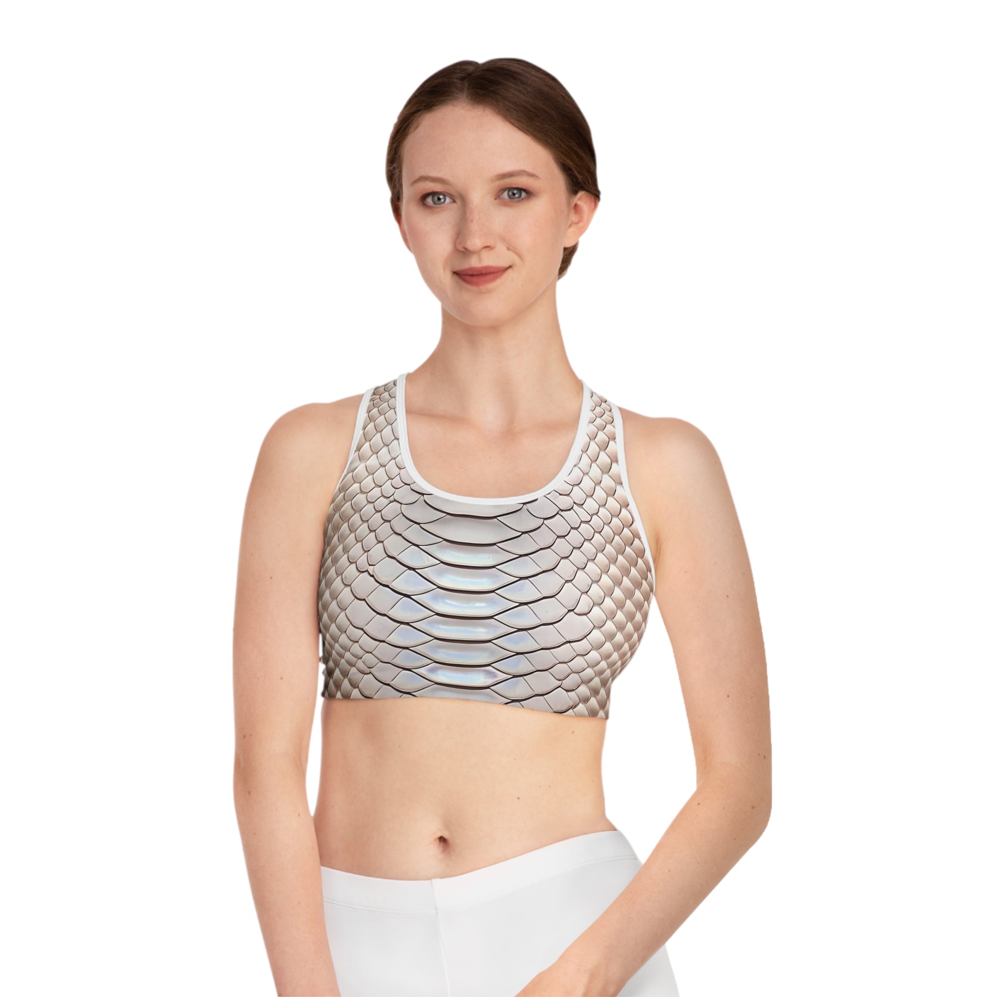 Sleek Snake Skin Sports Bra - Stylish Activewear for Gym & Yoga - Angel Body
