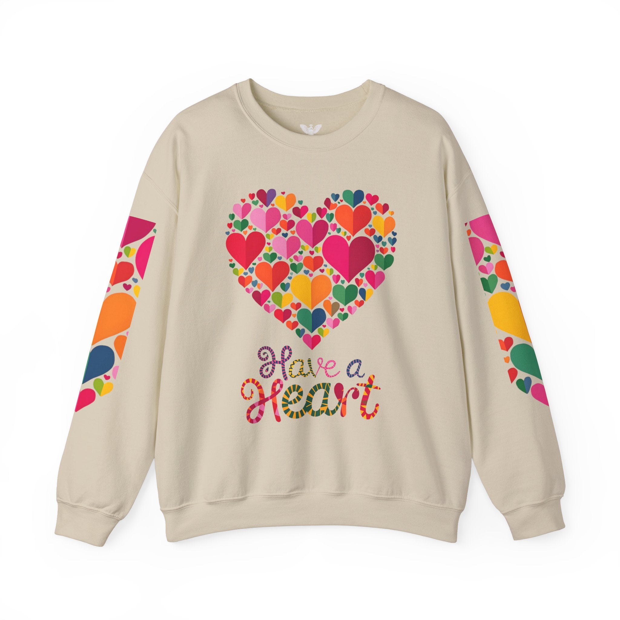 Have a Heart Unisex Sweatshirt - Colorful Valentine’s Day Crewneck for Comfort and Love - Angel Body