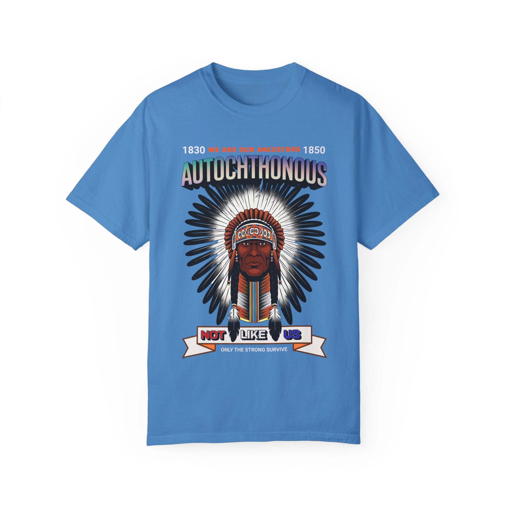 Autochthonous Unisex Garment-Dyed T-Shirt - We Are Our Ancestors 1850 - Angel Body