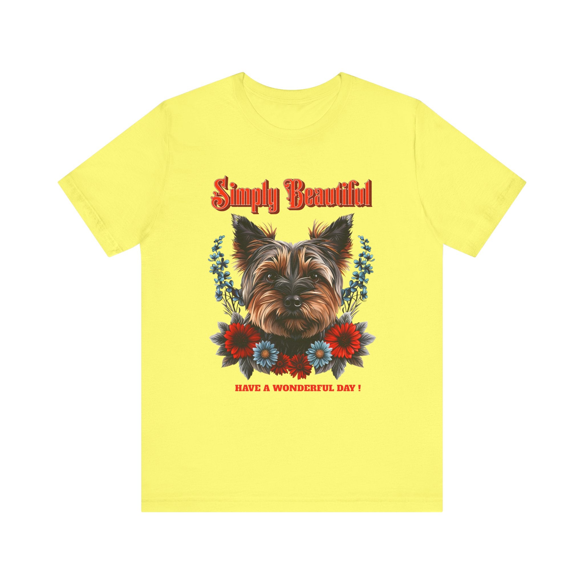 Unisex Jersey Short Sleeve Tee Simply Beautiful Yorkshire Puppy - Angel Body