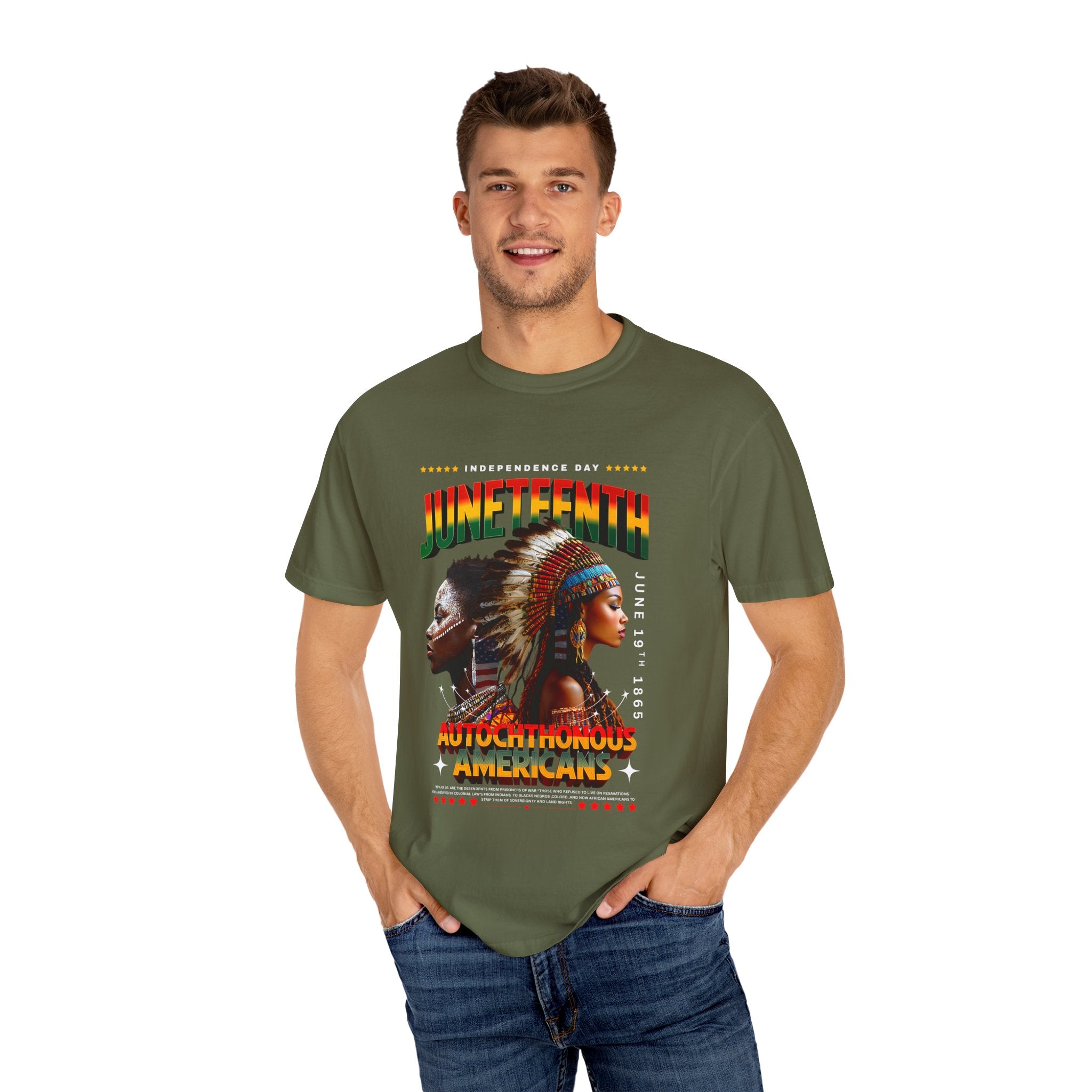 Juneteenth Celebration T-Shirt, Unisex Garment-Dyed Tee, Inclusive Pride Apparel, Heritage Shirt, Freedom Festival Wear - Angel Body