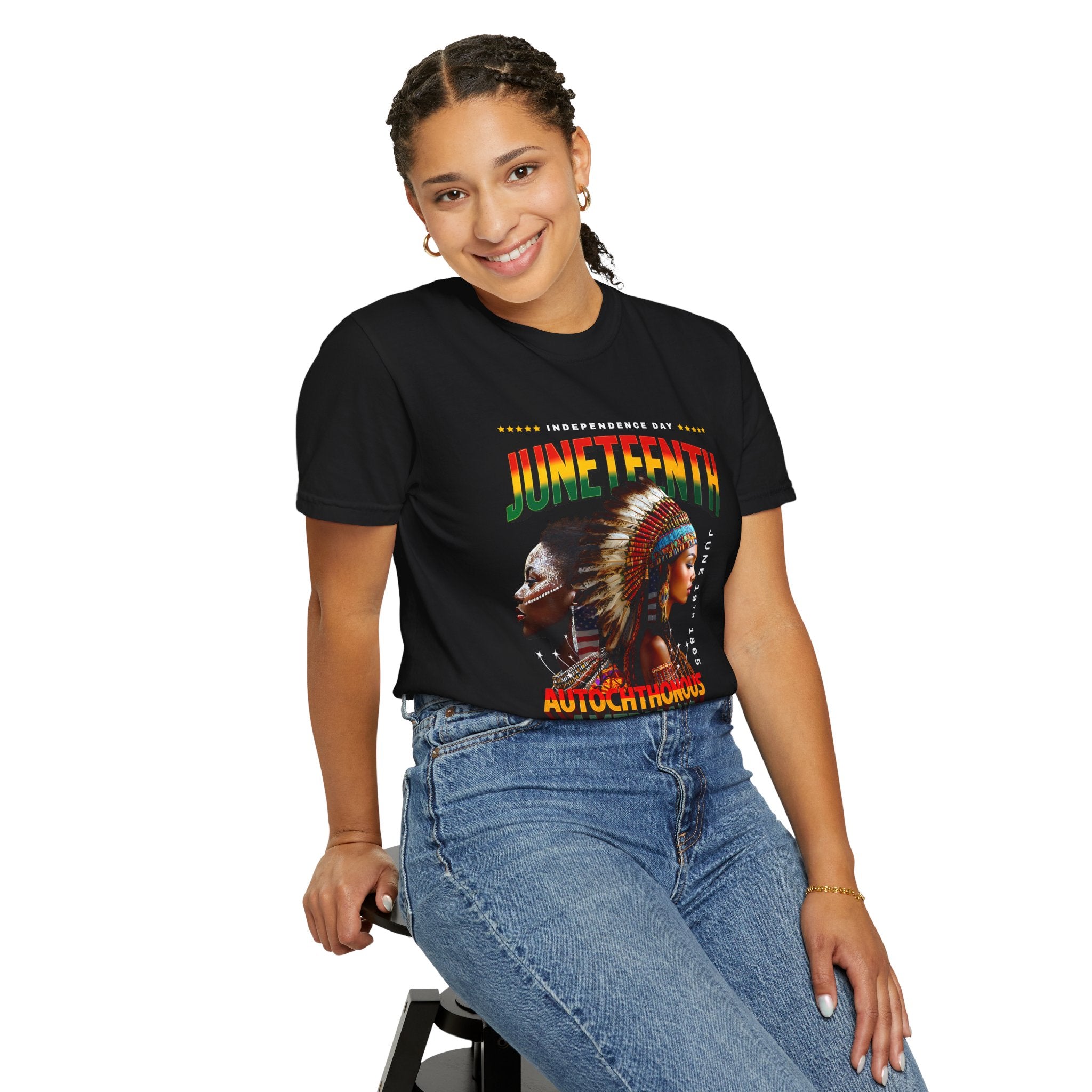 Juneteenth Celebration T-Shirt, Unisex Garment-Dyed Tee, Inclusive Pride Apparel, Heritage Shirt, Freedom Festival Wear - Angel Body