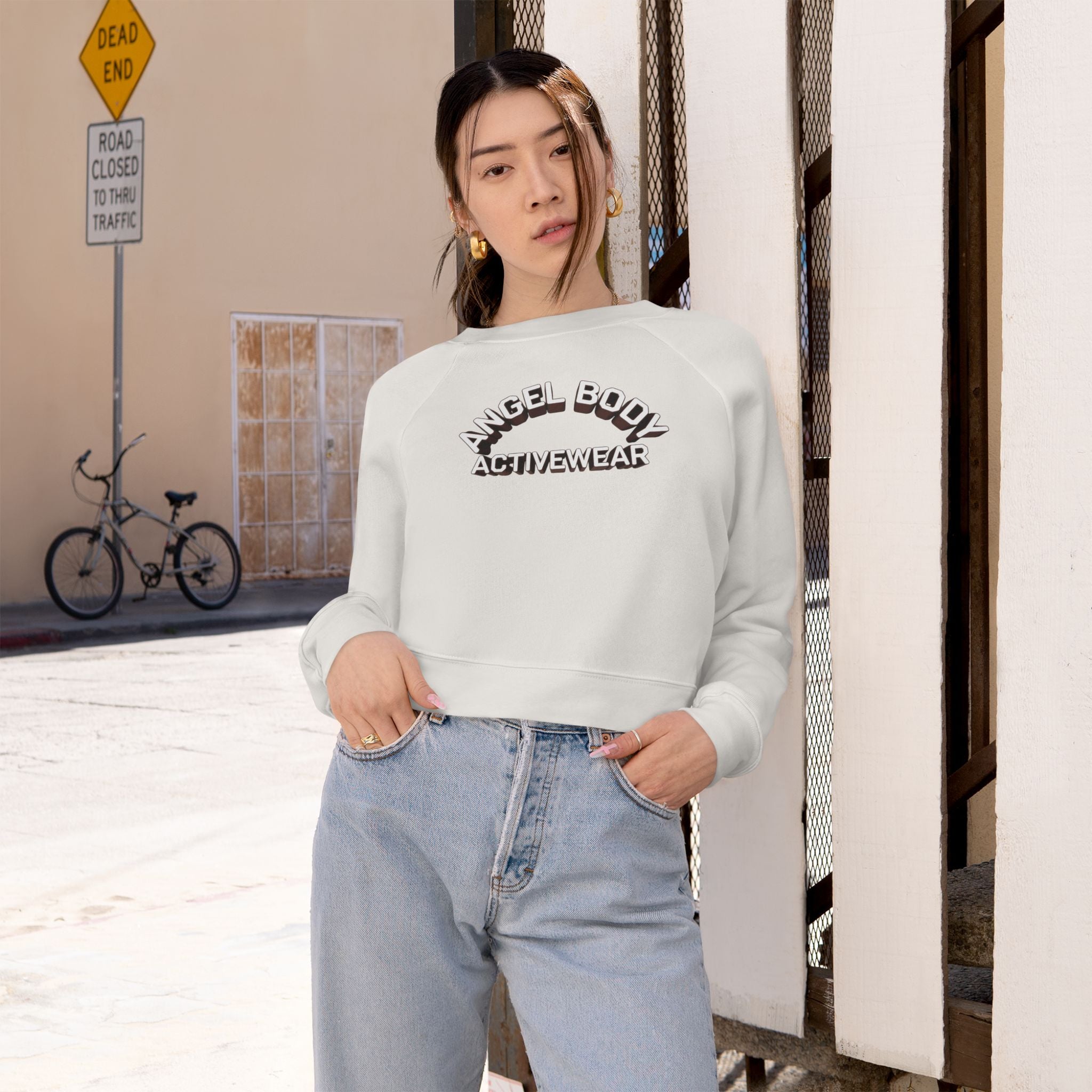 Cropped Fleece Pullover - 'Angel Body' Activewear for Stylish Comfort - Angel Body