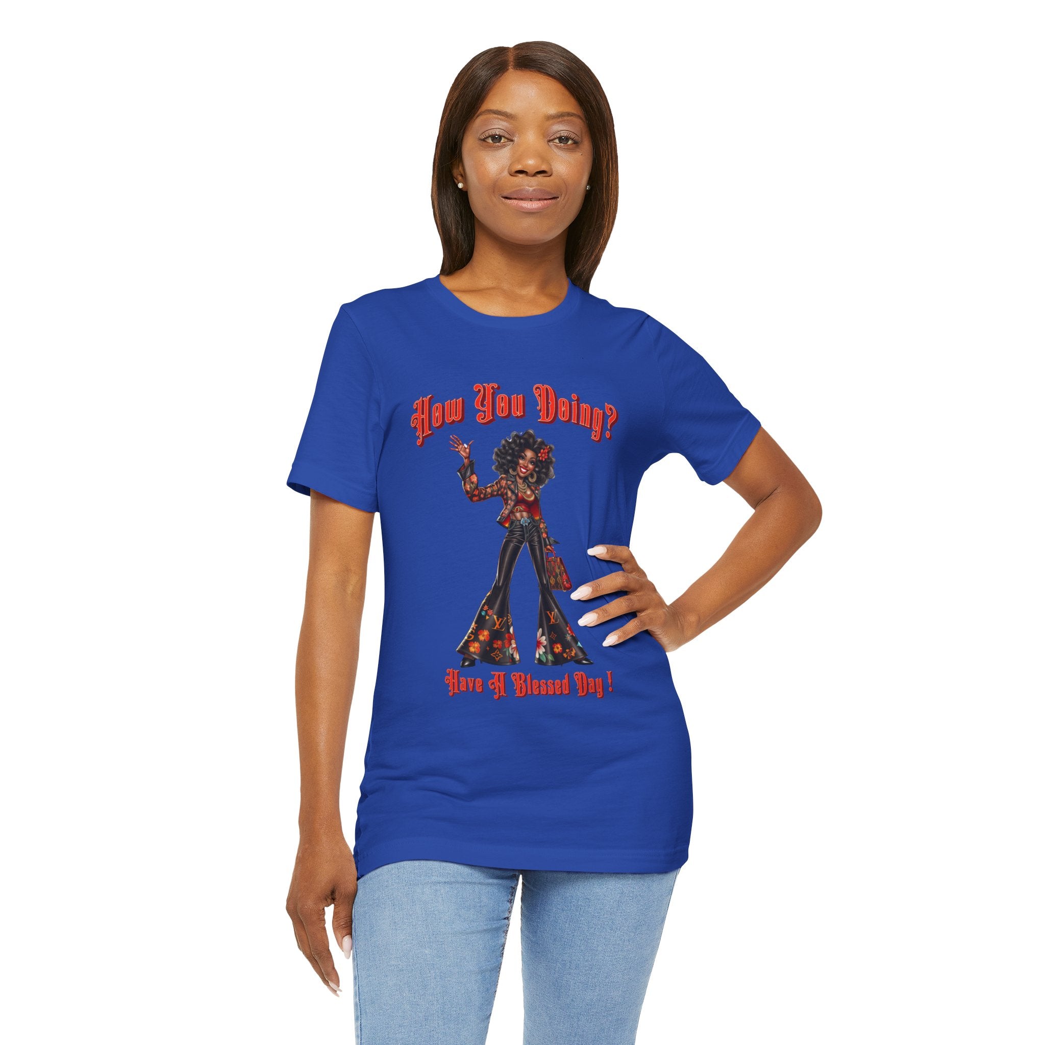 Happy Lady Waving Tee - Angel Body