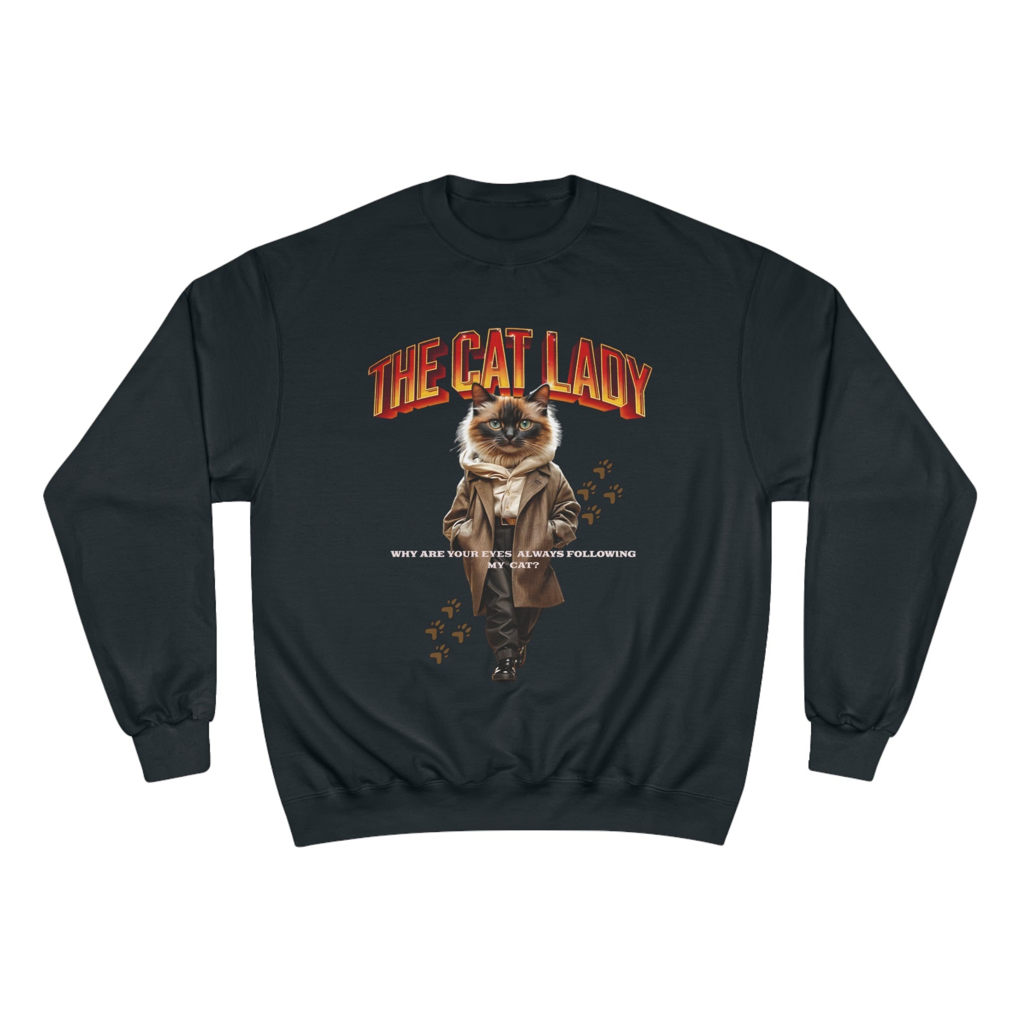 Cat Lady Champion Sweatshirt - Angel Body