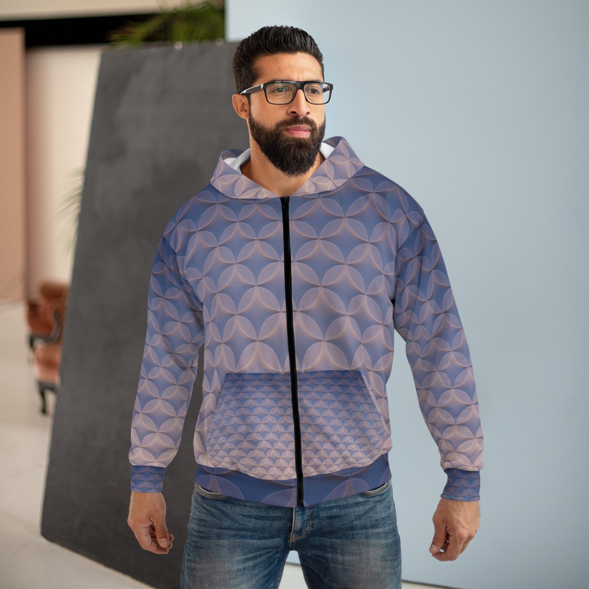 Spiritual Prayer Warrior Unisex Zip Hoodie - Inspirational Design for Comfort and Faith - Angel Body