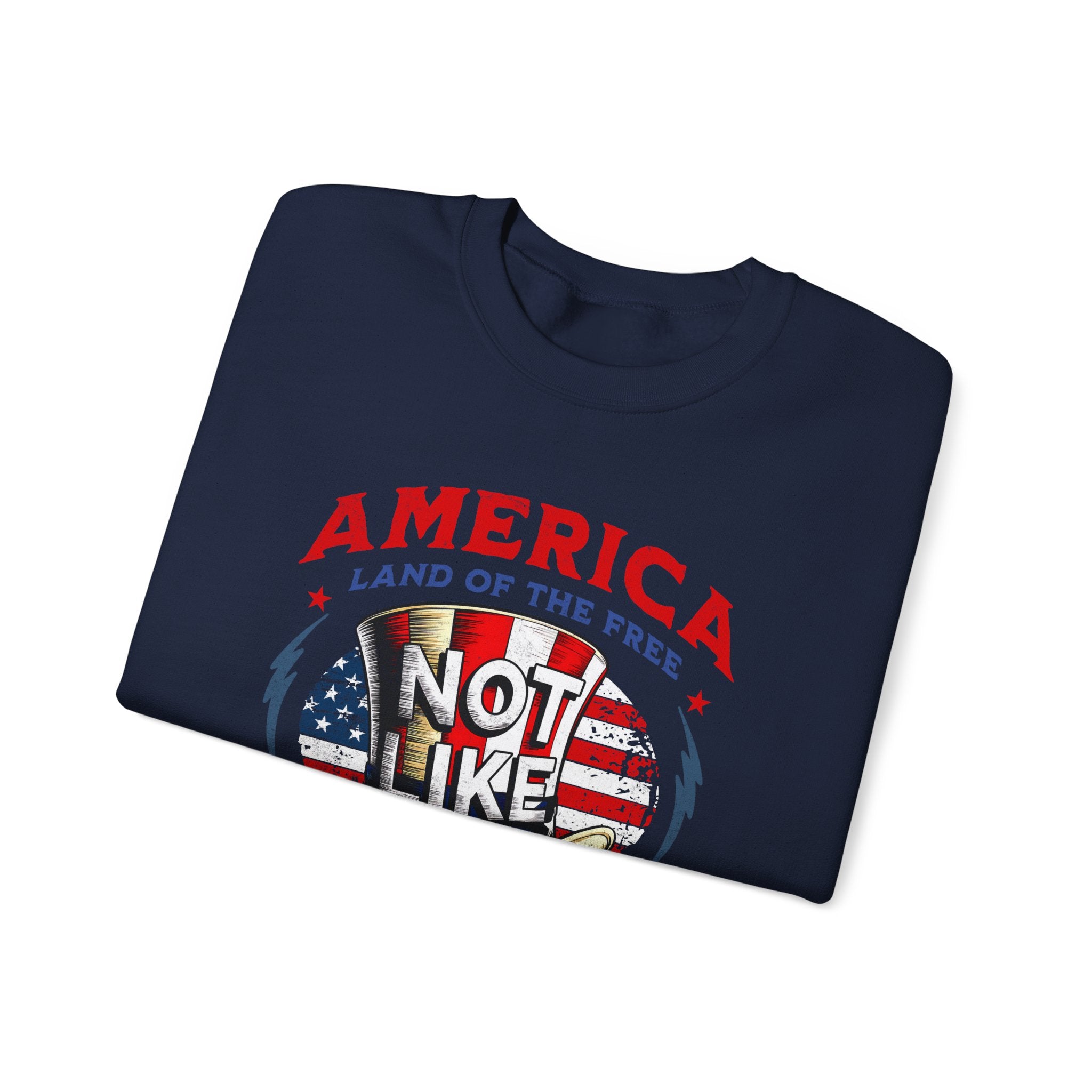 Patriotic Unisex Crewneck Sweatshirt - 'Not Like Us' American Pride - Angel Body