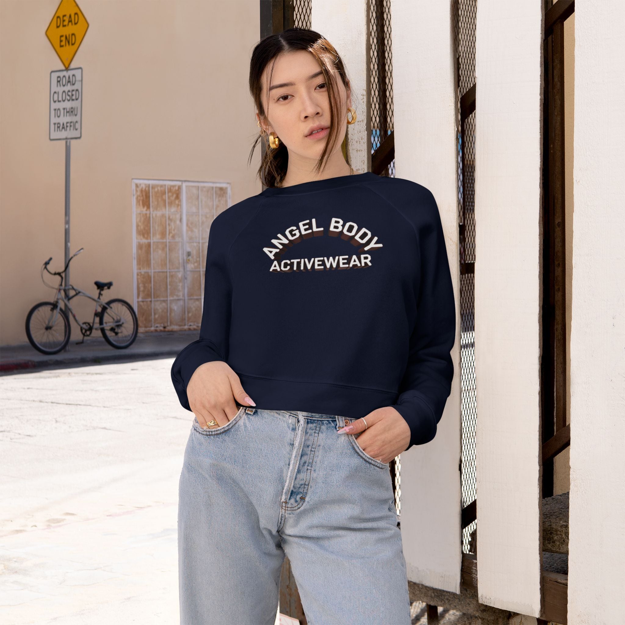 Cropped Fleece Pullover - 'Angel Body' Activewear for Stylish Comfort - Angel Body