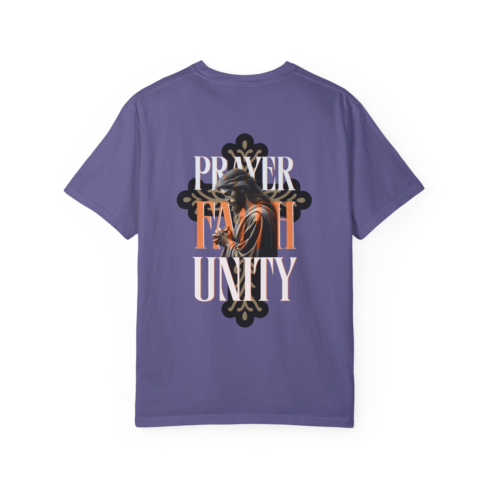 Garment-Dyed Faith & Unity T-Shirt - Prayer Design - Angel Body