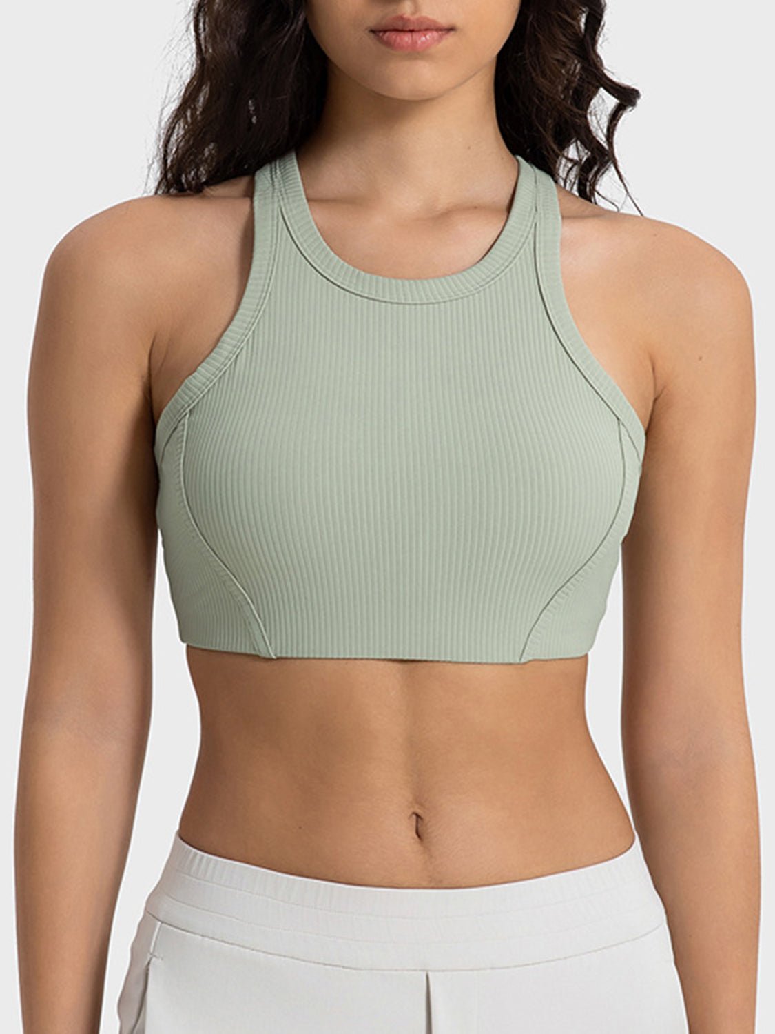 Wide Strap Cropped Sport Tank - Angel Body