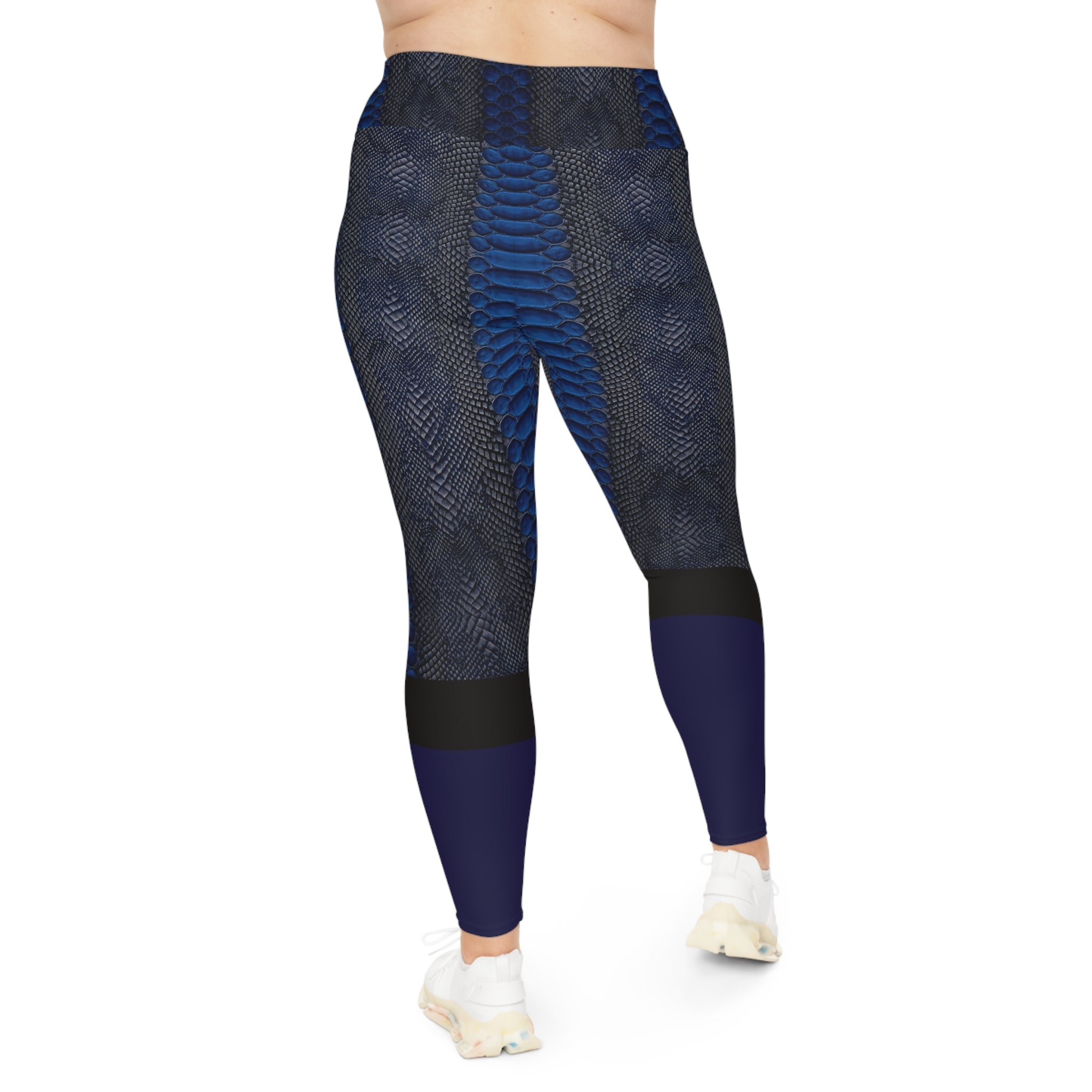 Stylish Plus Size Leggings - Snake Print Activewear for Comfort and Confidence - Angel Body