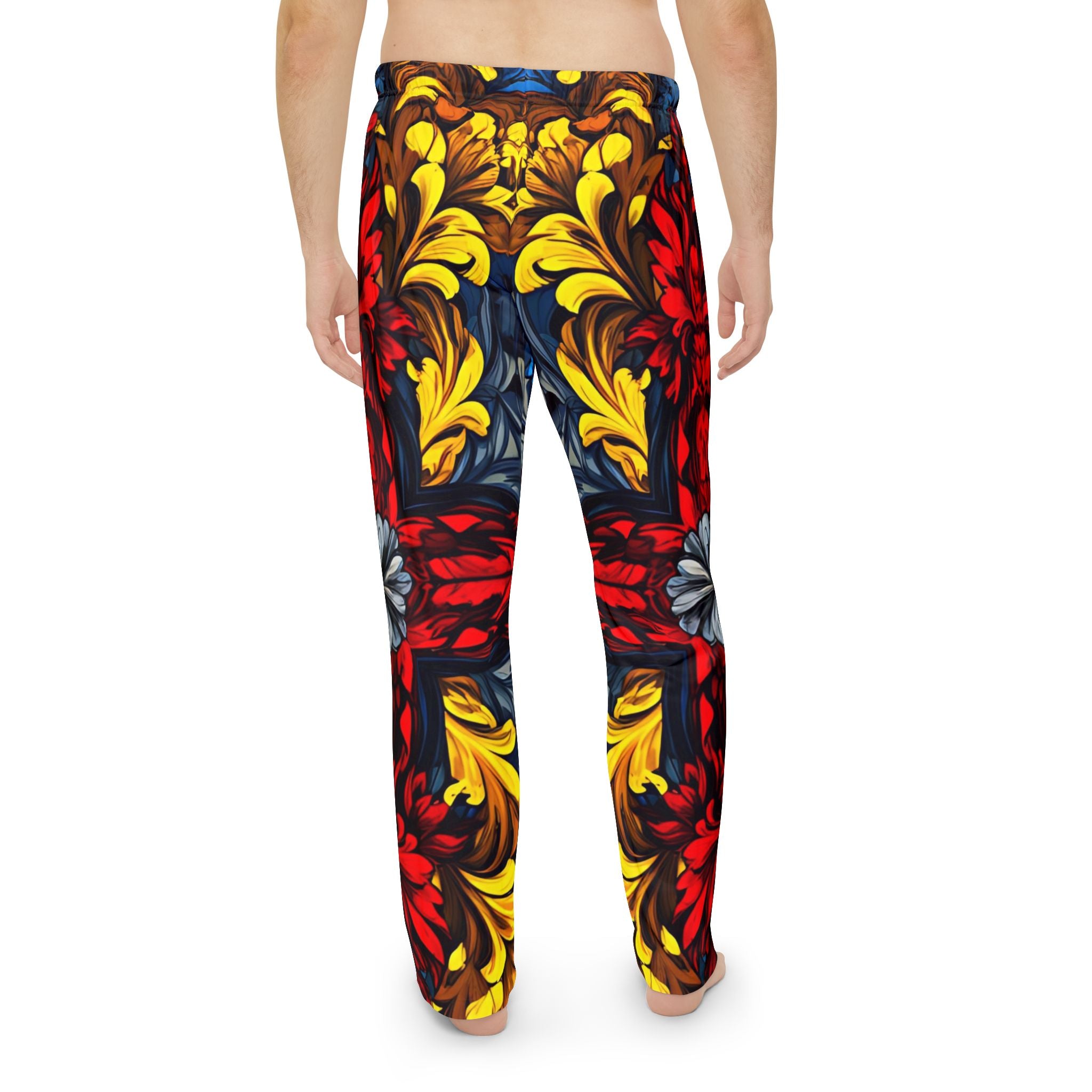 Vibrant Floral Men's Pajama Pants - Comfortable Sleepwear for Relaxing Evenings - Angel Body