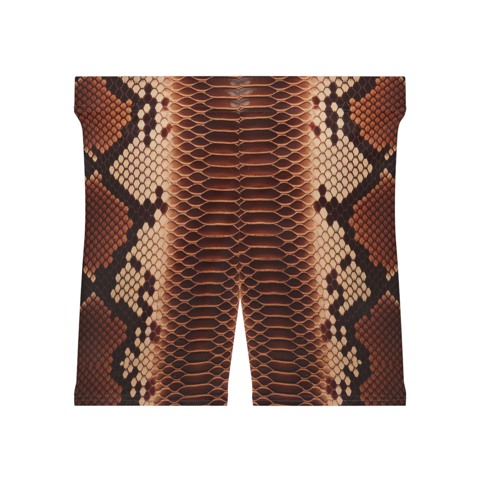 Stylish Snake Print Women's Biker Shorts for Active Days - Angel Body